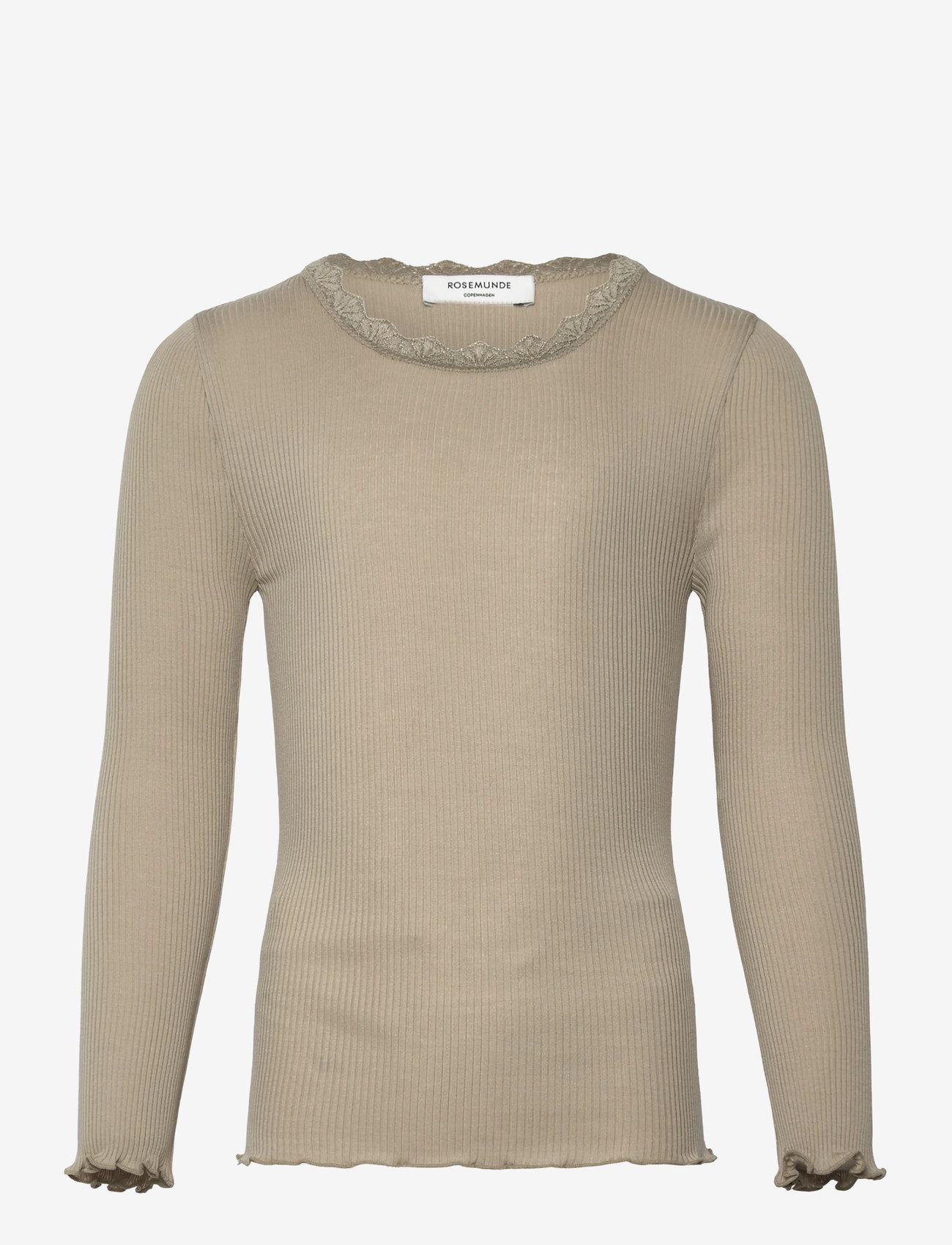 Rosemunde Kids - RKBalta Modal LS Lace T-shirt - langärmelig - abbey stone - 0