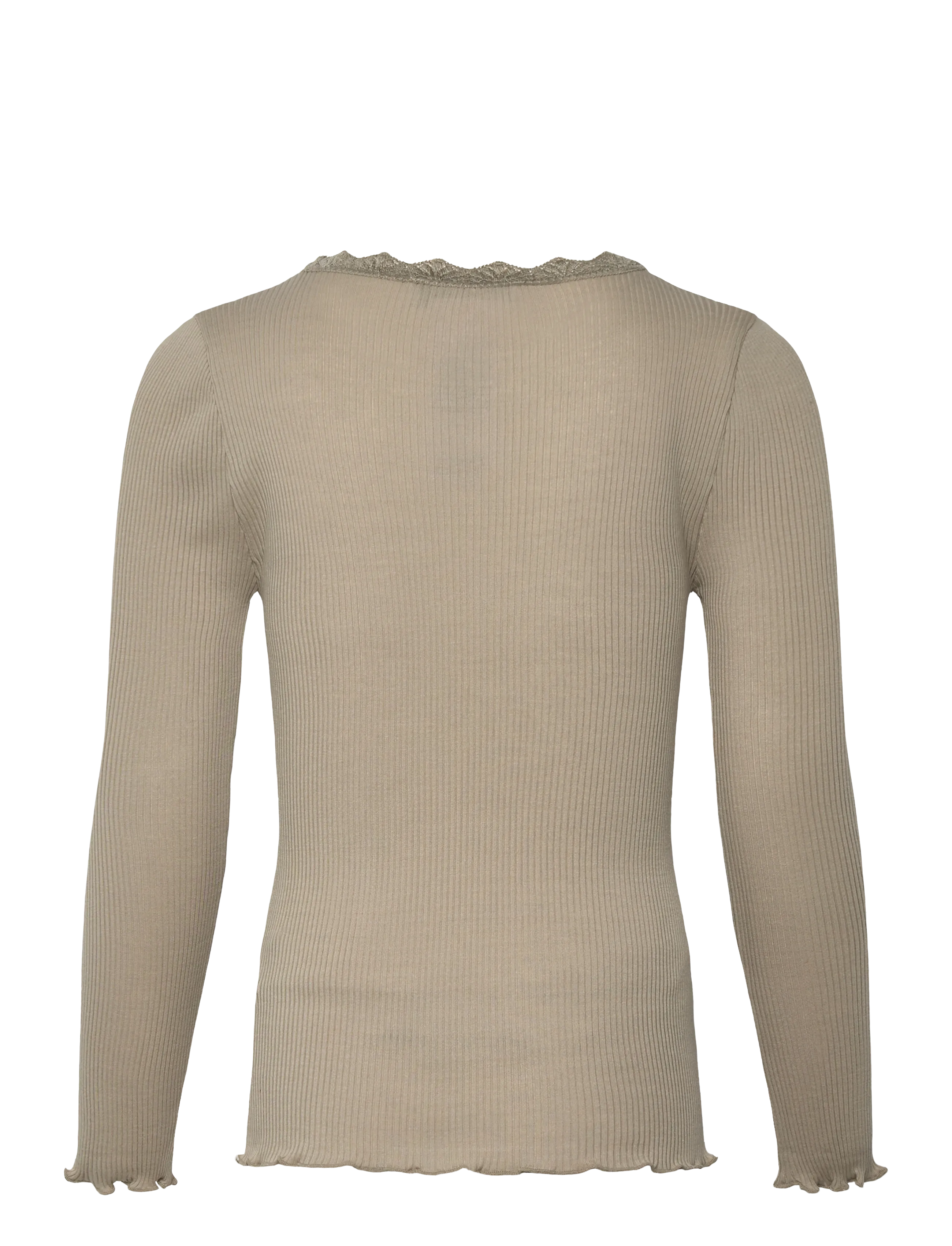 Rosemunde Kids - RKBalta Modal LS Lace T-shirt - t-shirts à manches longues - abbey stone - 1