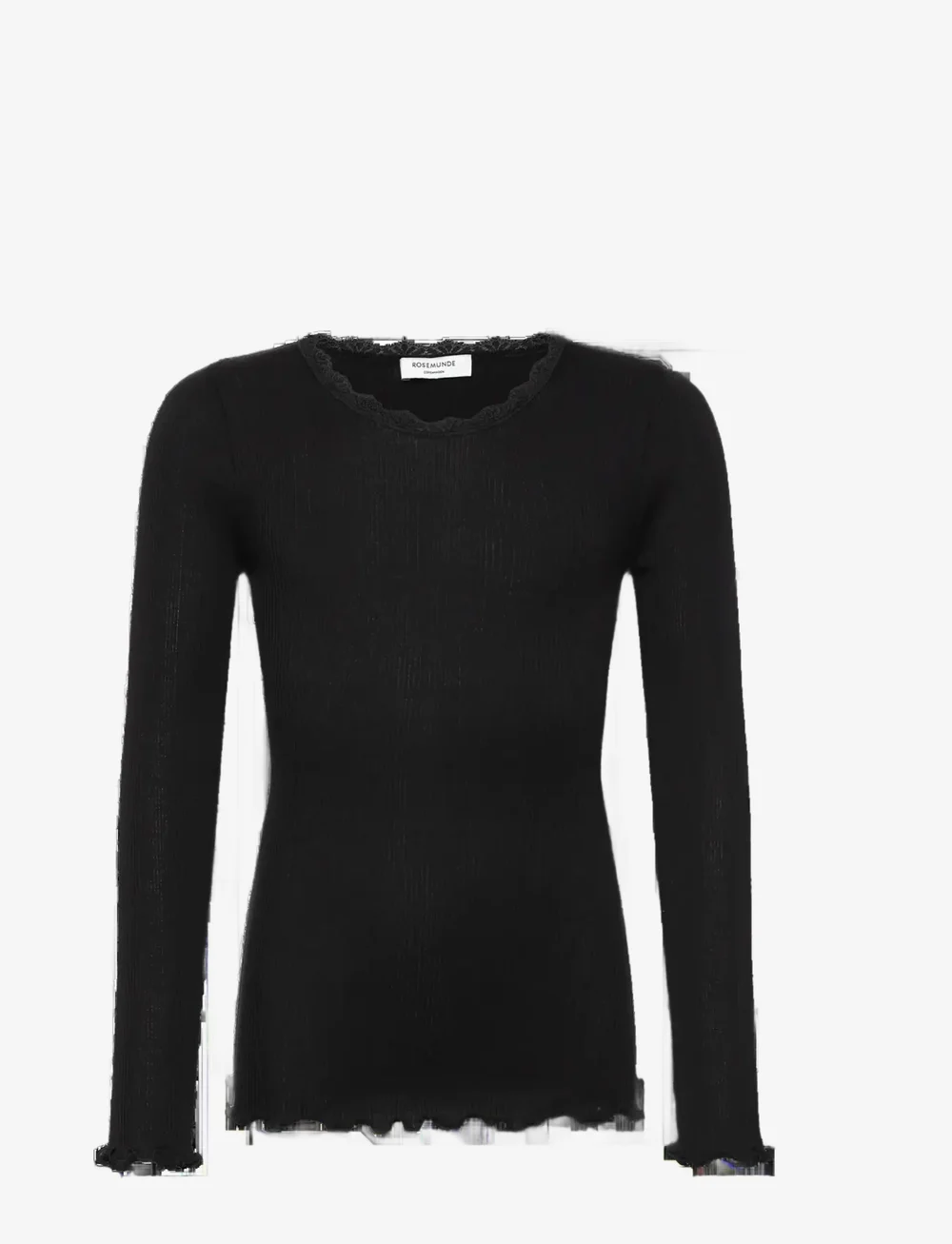 Rosemunde Kids - RKBalta Modal LS Lace T-shirt - långärmade t-shirts - black - 1