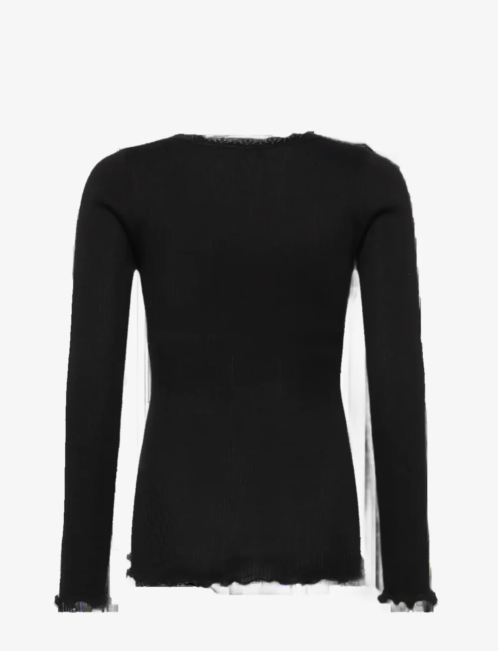 Rosemunde Kids - RKBalta Modal LS Lace T-shirt - långärmade t-shirts - black - 2