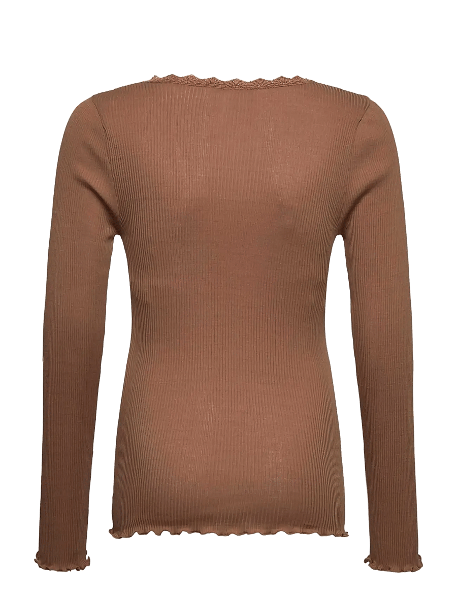 Rosemunde Kids - RKBalta Modal LS Lace T-shirt - langärmelig - coca mocha - 1