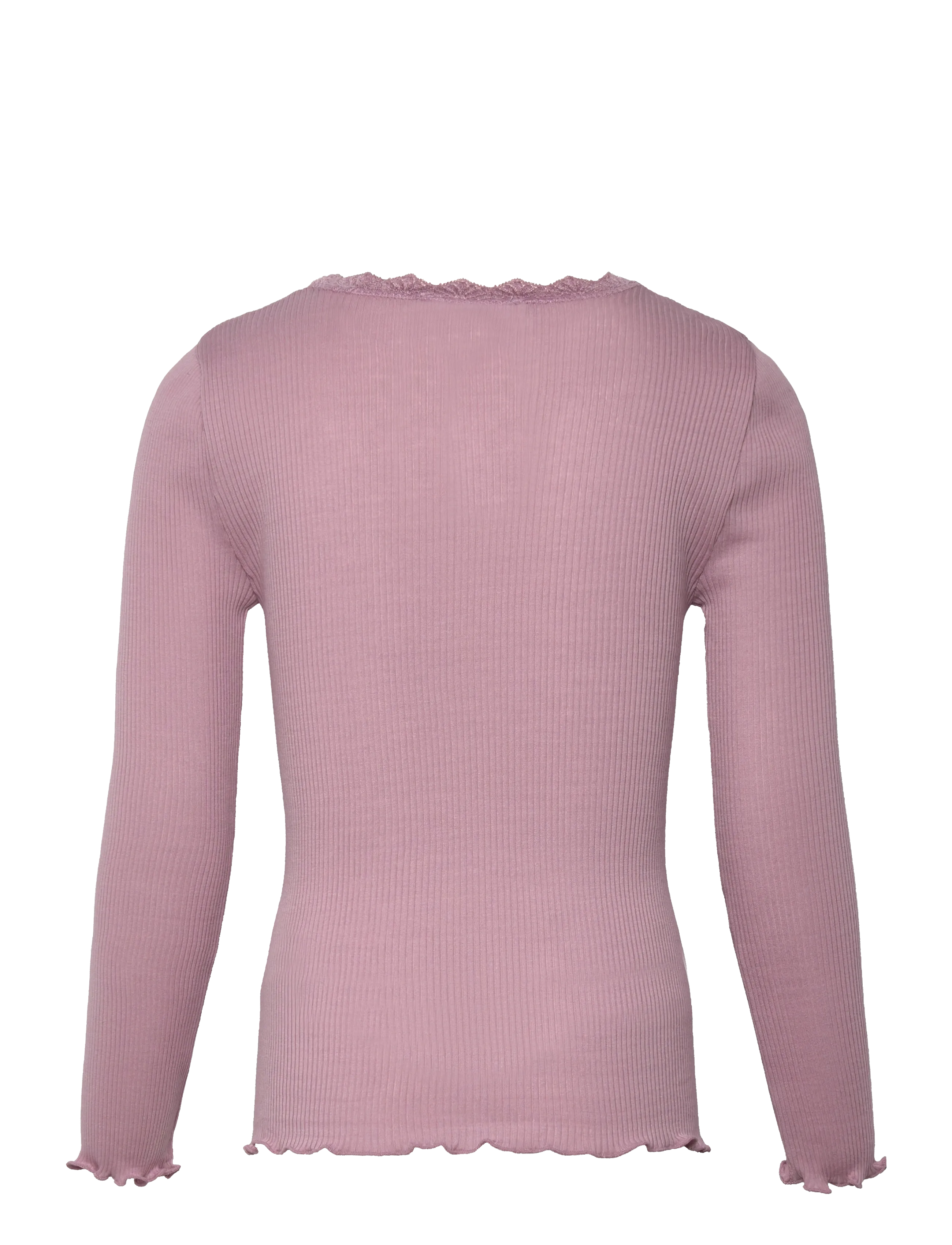 Rosemunde Kids - RKBalta Modal LS Lace T-shirt - t-shirts à manches longues - dawn pink - 1