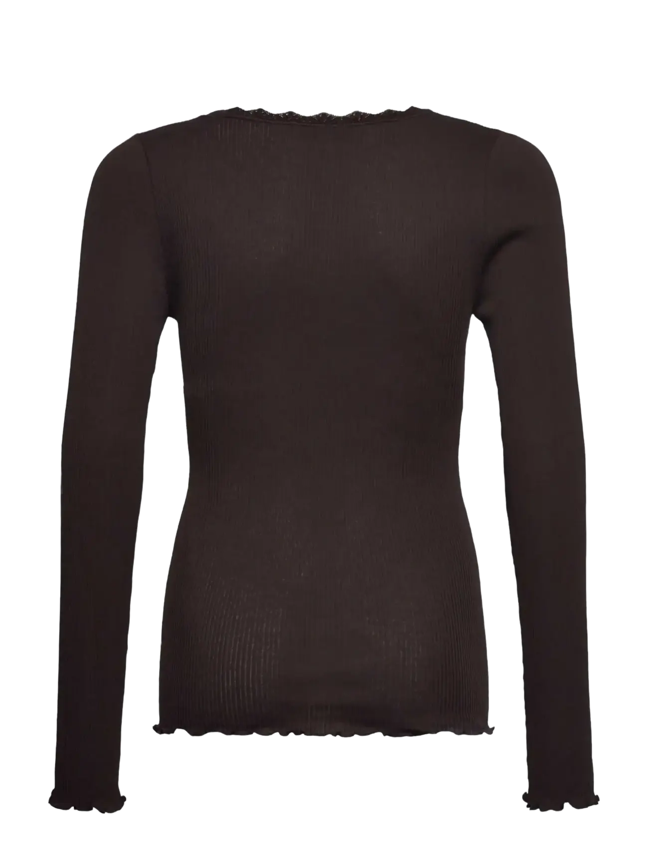 Rosemunde Kids - RKBalta Modal LS Lace T-shirt - pikkade varrukatega t-särgid - fudge - 1