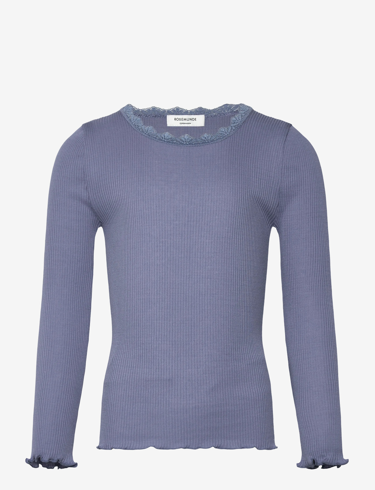 Rosemunde Kids - RKBalta LS T-shirt w/lace - långärmade t-shirts - infinity - 0