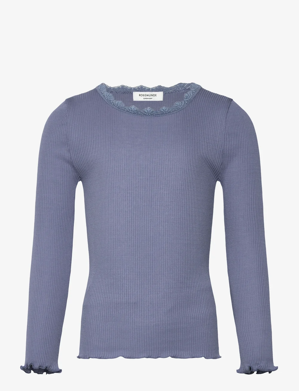 Rosemunde Kids - RKBalta Modal LS Lace T-shirt - langærmede t-shirts - infinity - 0