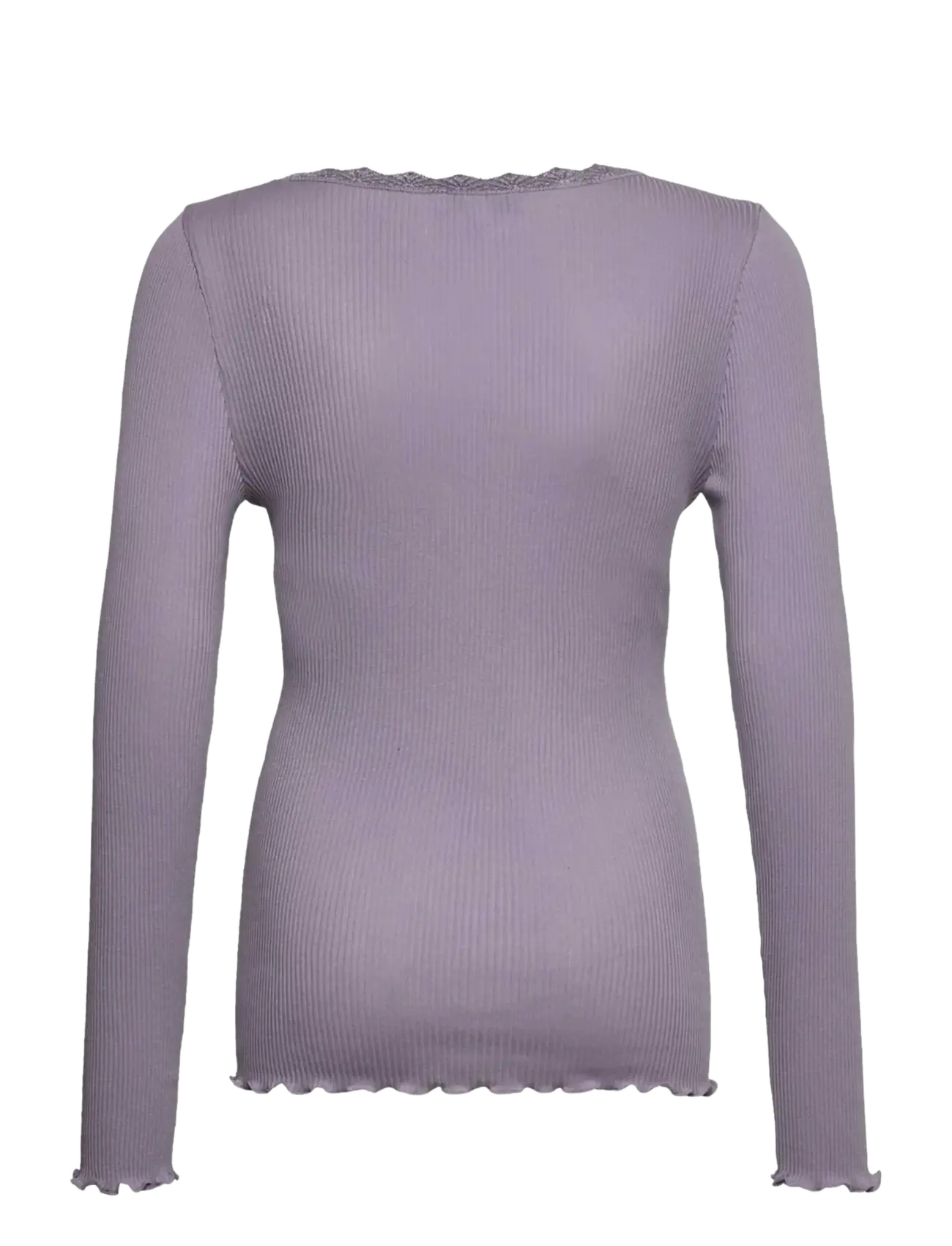 Rosemunde Kids - RKBalta Modal LS Lace T-shirt - langærmede t-shirts - lavender grey - 2