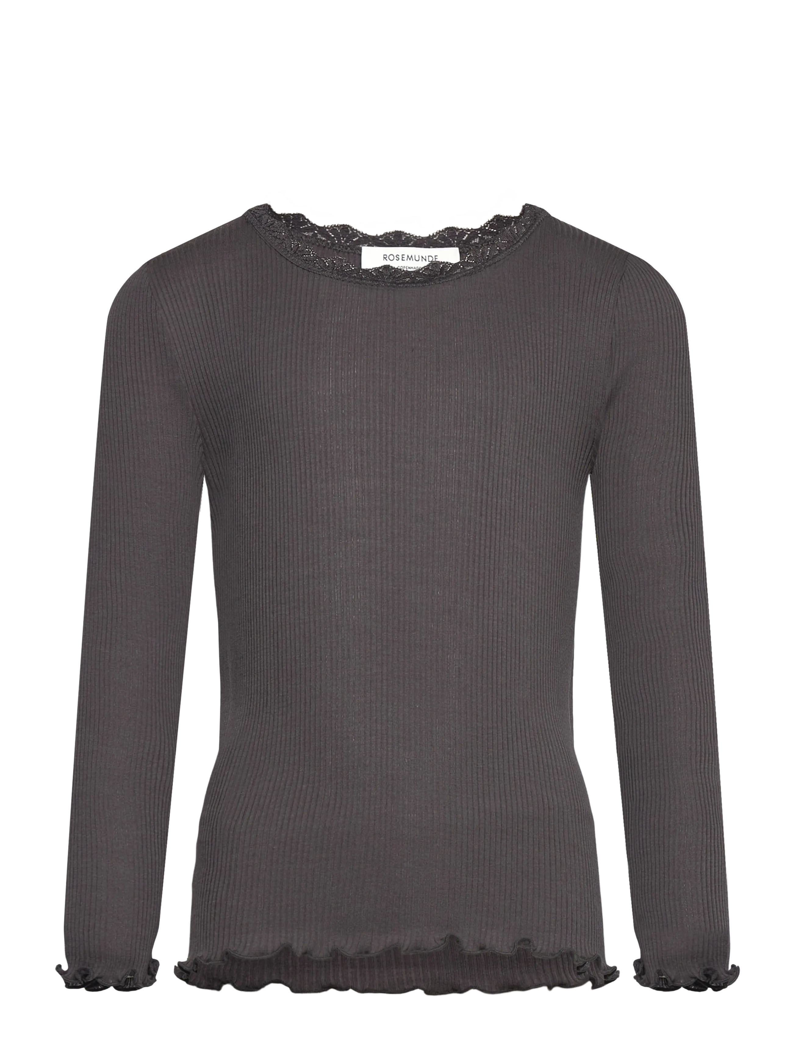 ROSEMUNDE Kinder Rkbalta Modal Ls Strickjacke T-Shirt Grau - 140 - Kinder