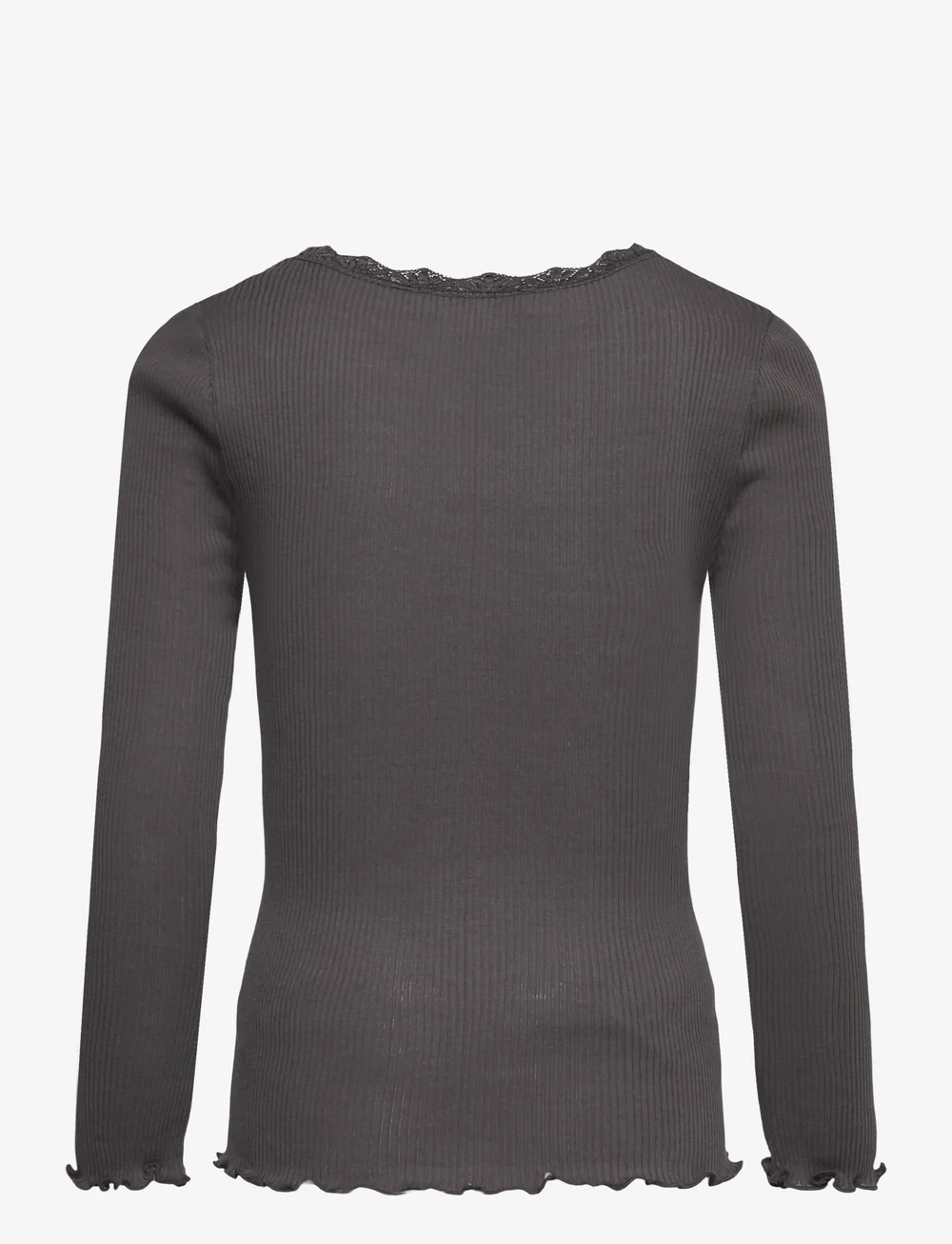 Rosemunde Kids - RKBalta Modal LS Lace T-shirt - långärmade t-shirts - magnet - 1
