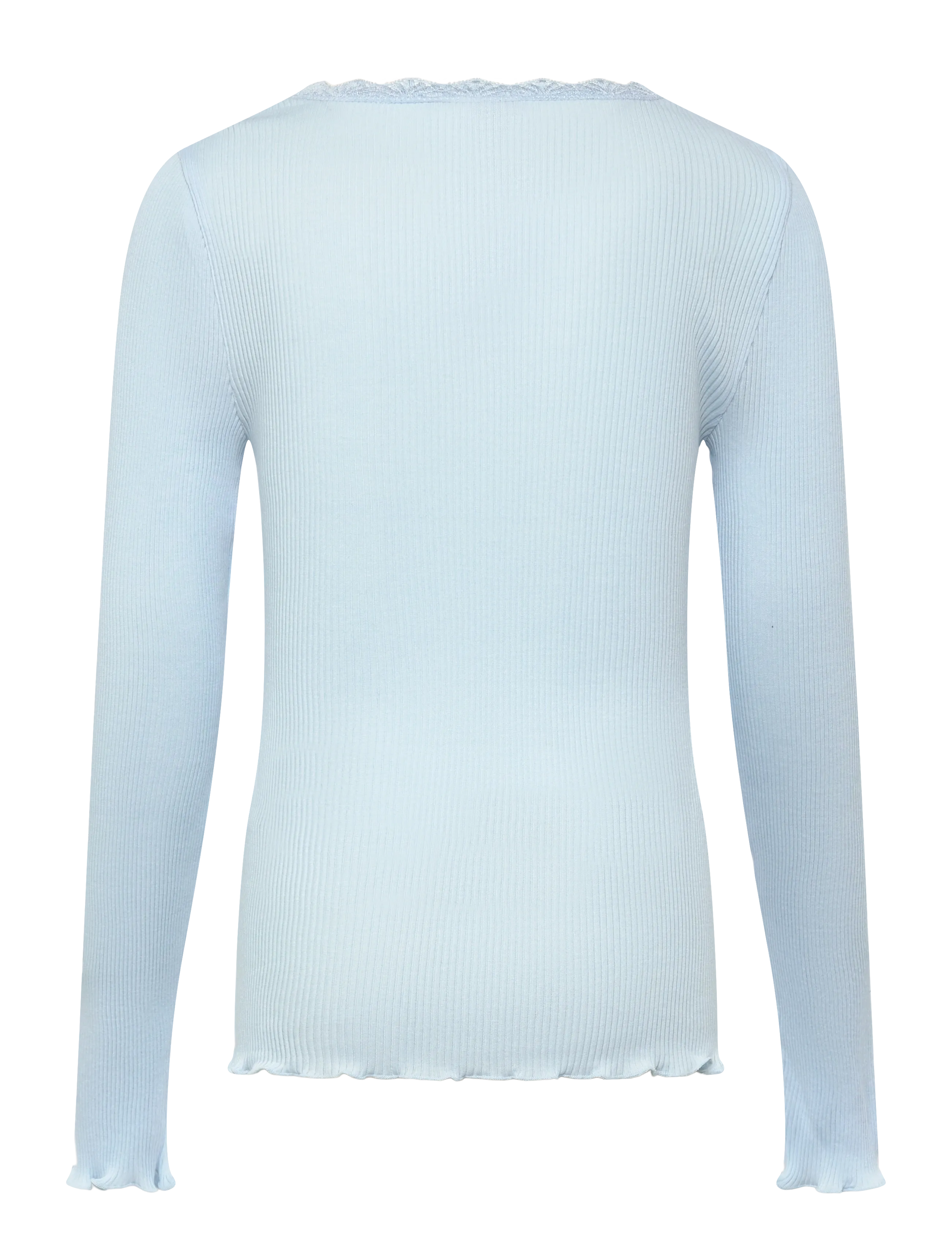 Rosemunde Kids - RKBalta Modal LS Lace T-shirt - langærmede t-shirts - nantucket blue - 1