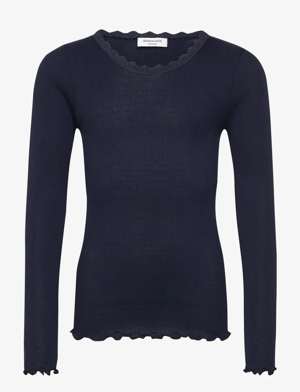 Rosemunde Kids - RKBalta Modal LS Lace T-shirt - langærmede t-shirts - navy - 1