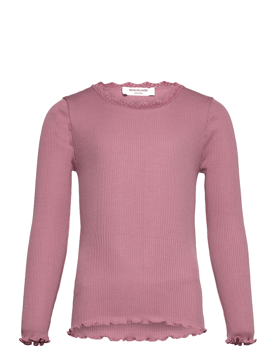 Rosemunde Kids - RKBalta Modal LS Lace T-shirt - langärmelig - nostalgia rose - 1