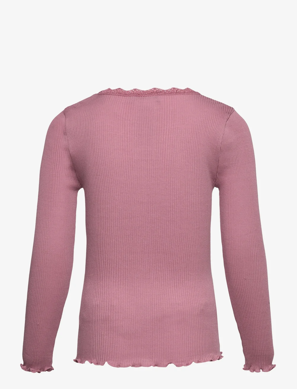 Rosemunde Kids - RKBalta Modal LS Lace T-shirt - långärmade t-shirts - nostalgia rose - 1
