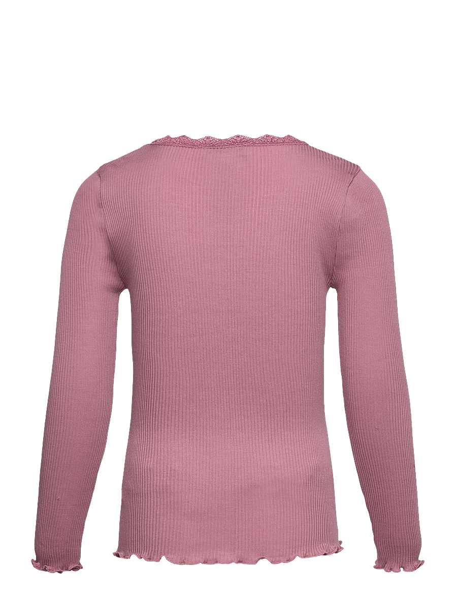 Rosemunde Kids - RKBalta Modal LS Lace T-shirt - langärmelig - nostalgia rose - 2