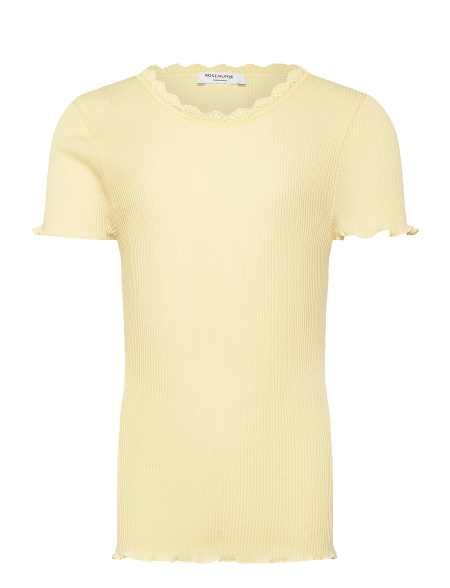 Rosemunde Kids - RKBalta Modal SS Lace T-shirt - lühikeste varrukatega t-särgid - flan - 0