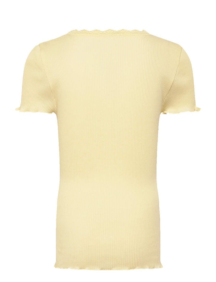 Rosemunde Kids - RKBalta Modal SS Lace T-shirt - lühikeste varrukatega t-särgid - flan - 1