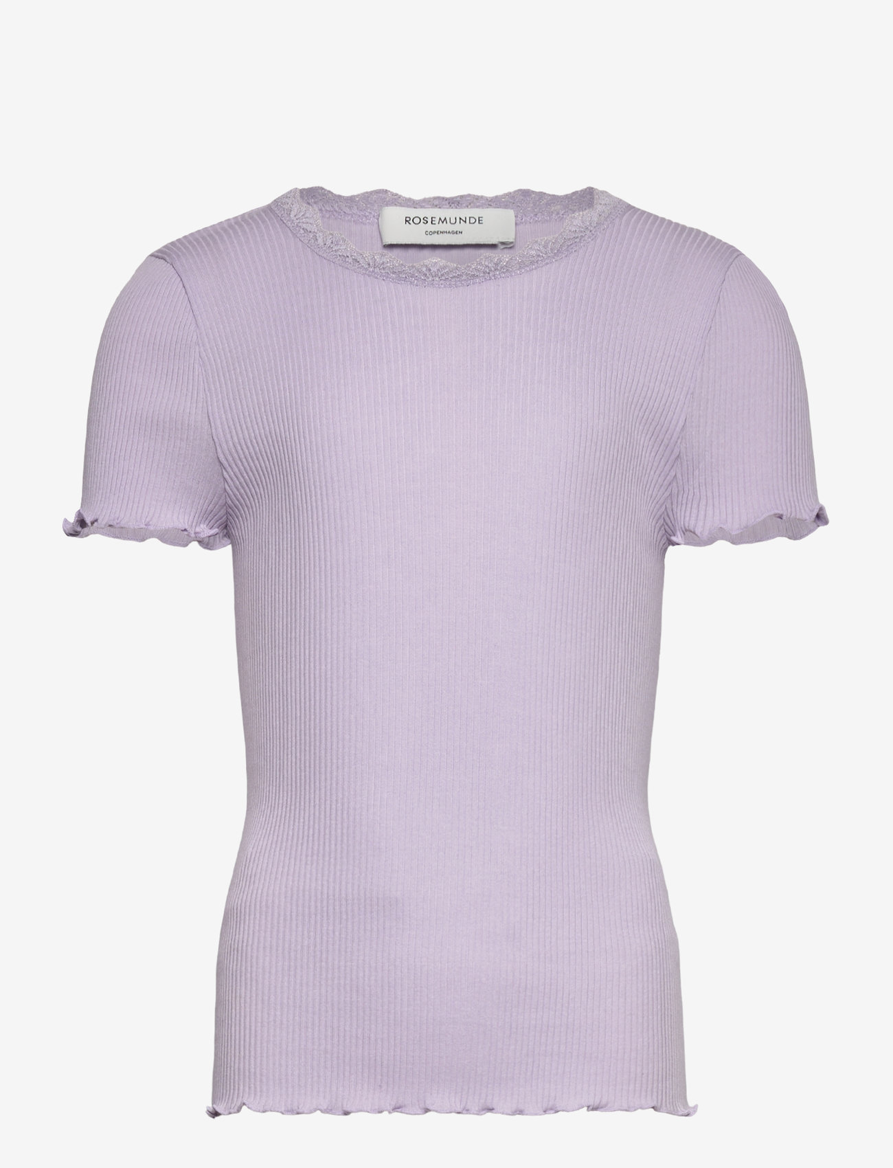 Rosemunde Kids - RKBalta Modal SS Lace T-shirt - kortærmede t-shirts - purple heather - 0