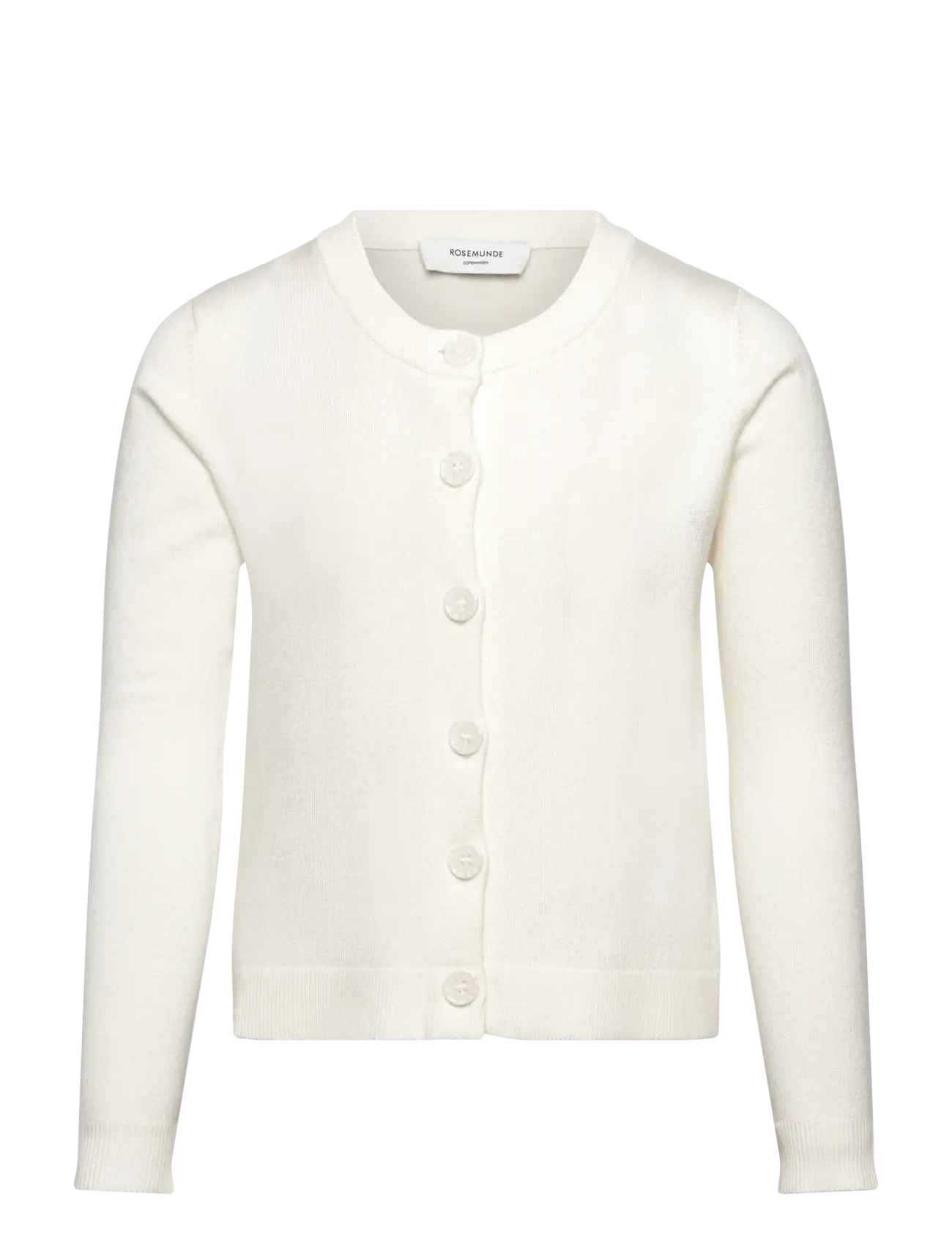 Rosemunde Kids Rkdenise Ls Cardigan, 140, White, Strik > Cardigans, Børn