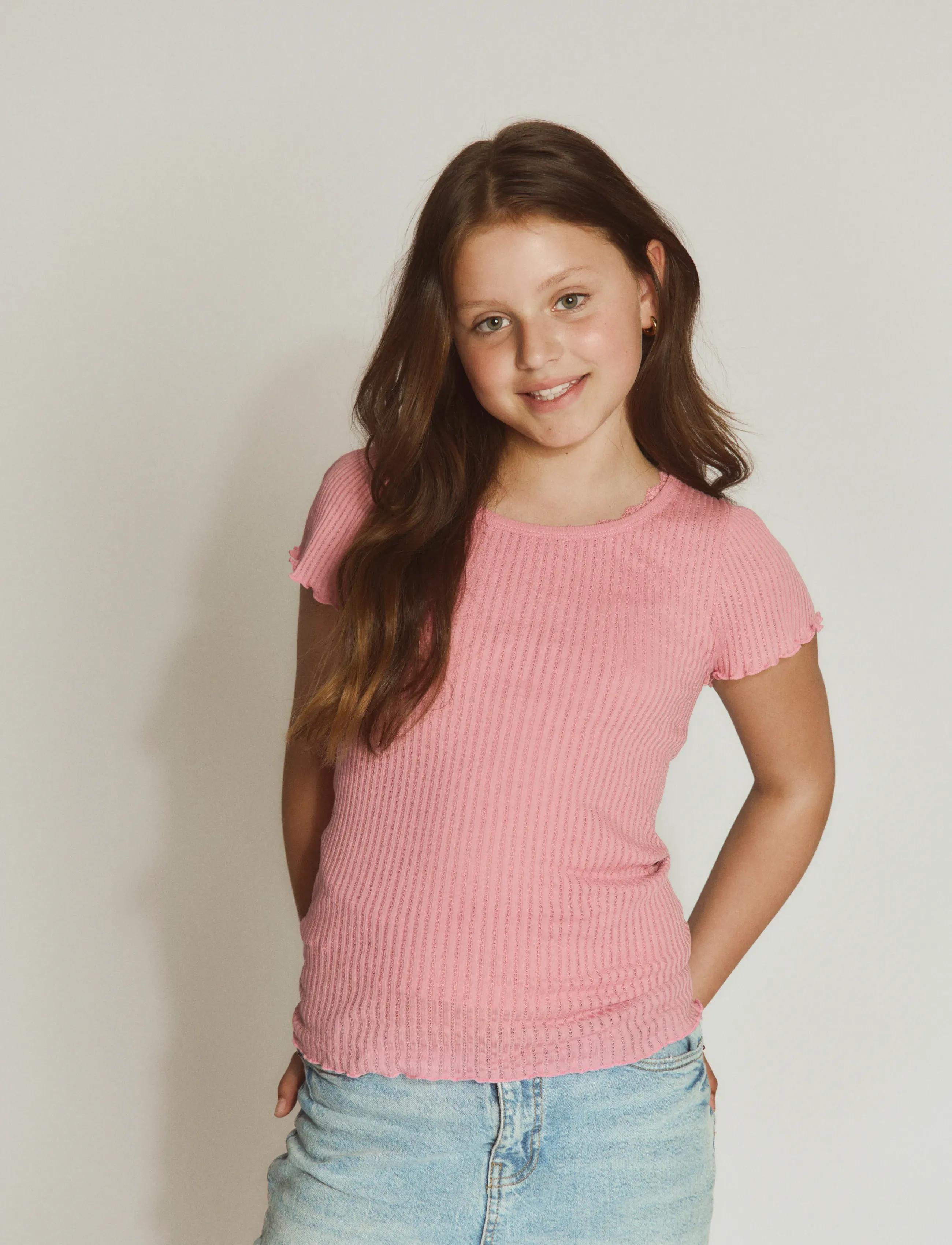 Rosemunde Kids RKBaku SS T-shirt - Topper & T-skjorter - SEA PINK / pink/rose