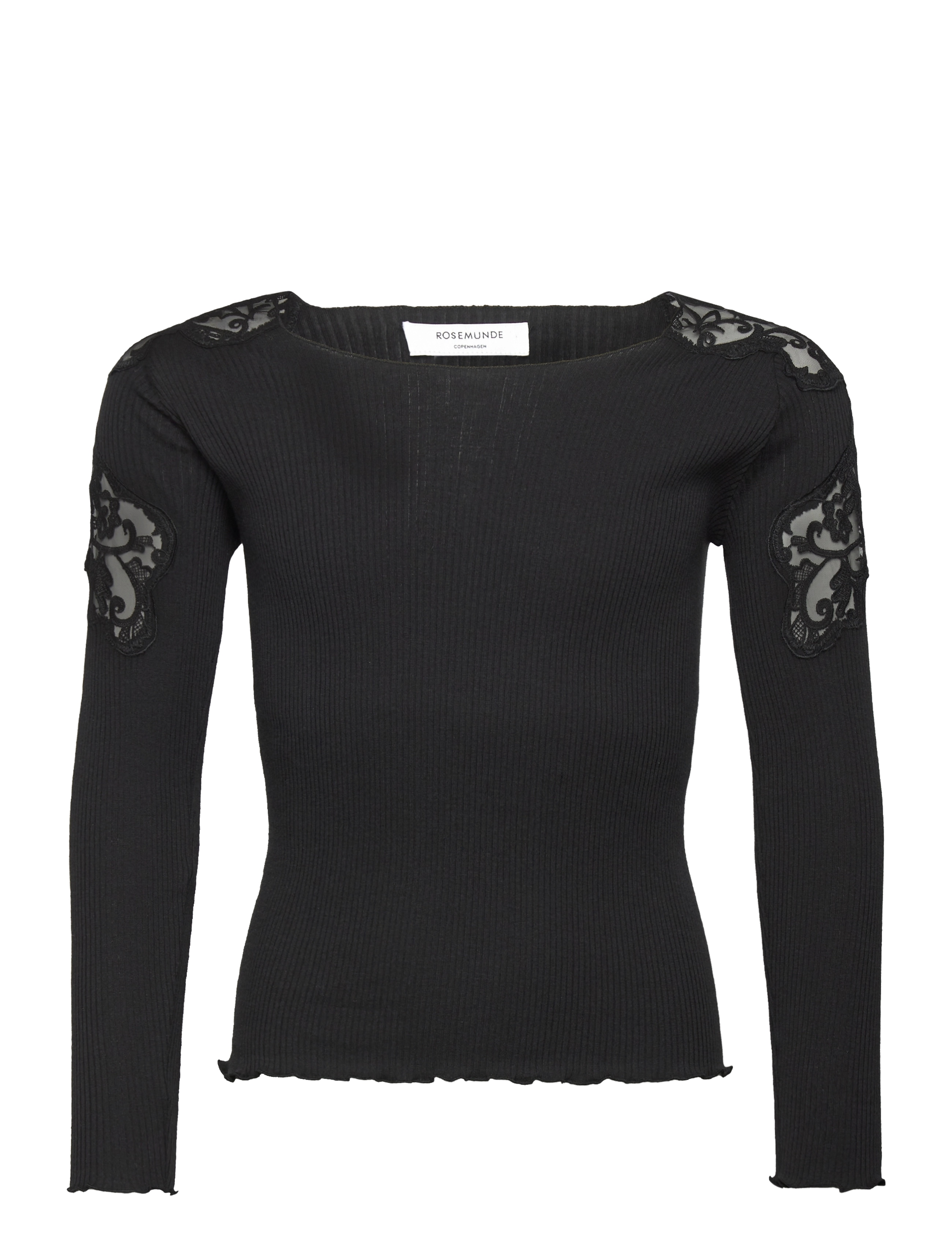 Rosemunde Kids RKBaybay LS Blouse w/ Lace - Rosemunde Kids - BLACK / black