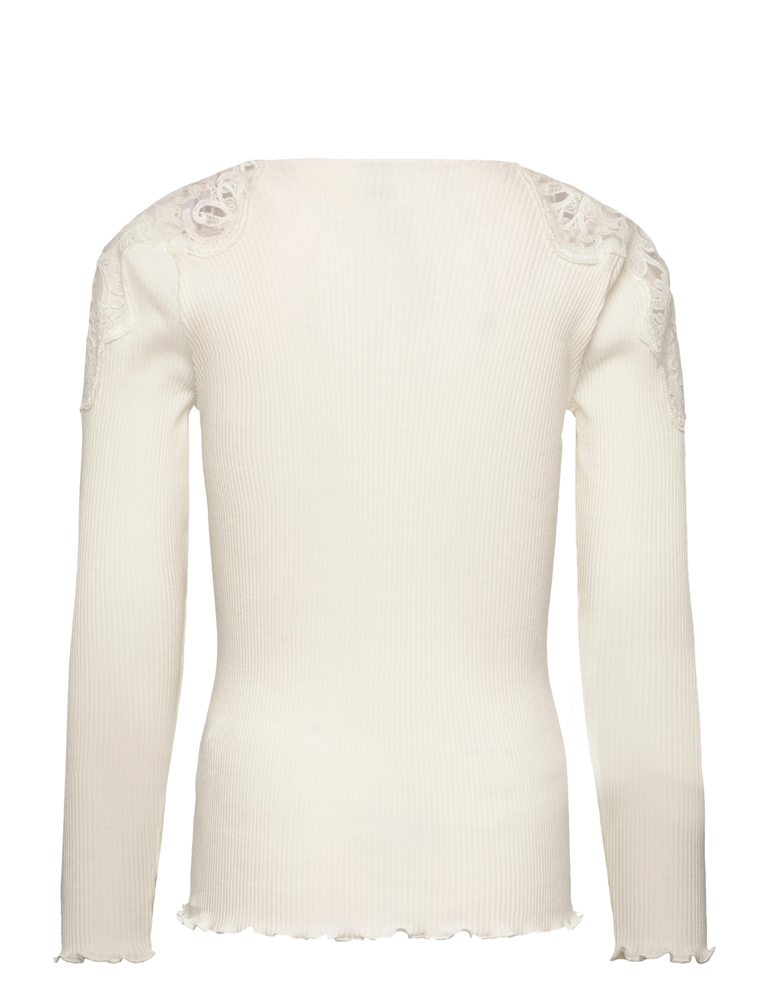 Rosemunde Kids - RKBaybay LS Blouse w/ Lace - t-shirts à manches longues - ivory - 1