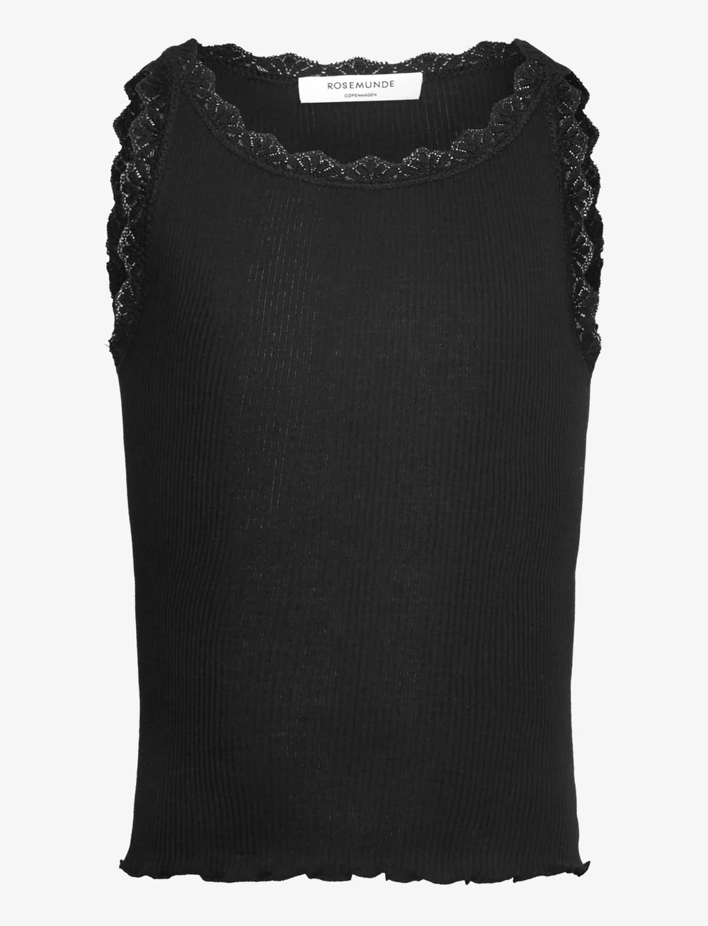 Rosemunde Kids - RKBalta Modal SL Short Lace Top - tanktops - black - 0