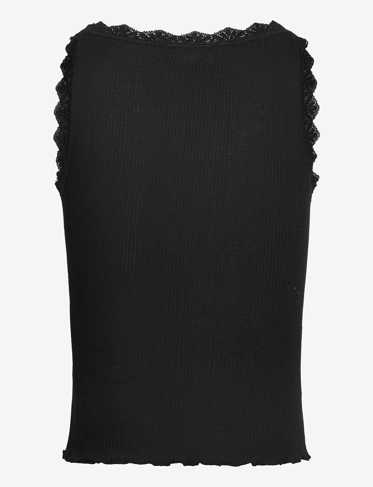 Rosemunde Kids - RKBalta Modal SL Short Lace Top - Õlapaeltega topid - black - 1