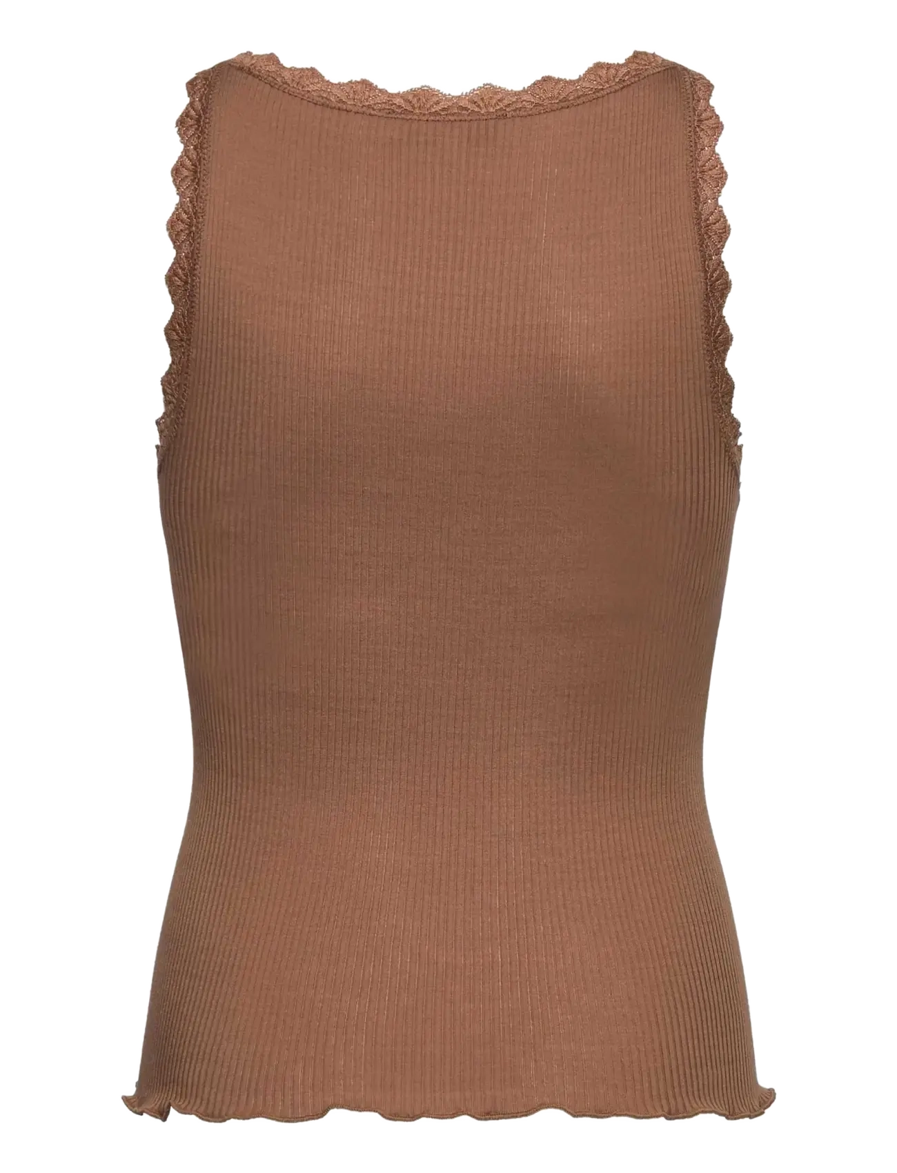 Rosemunde Kids - RKBalta Modal SL Short Lace Top - tanktops - coca mocha - 1