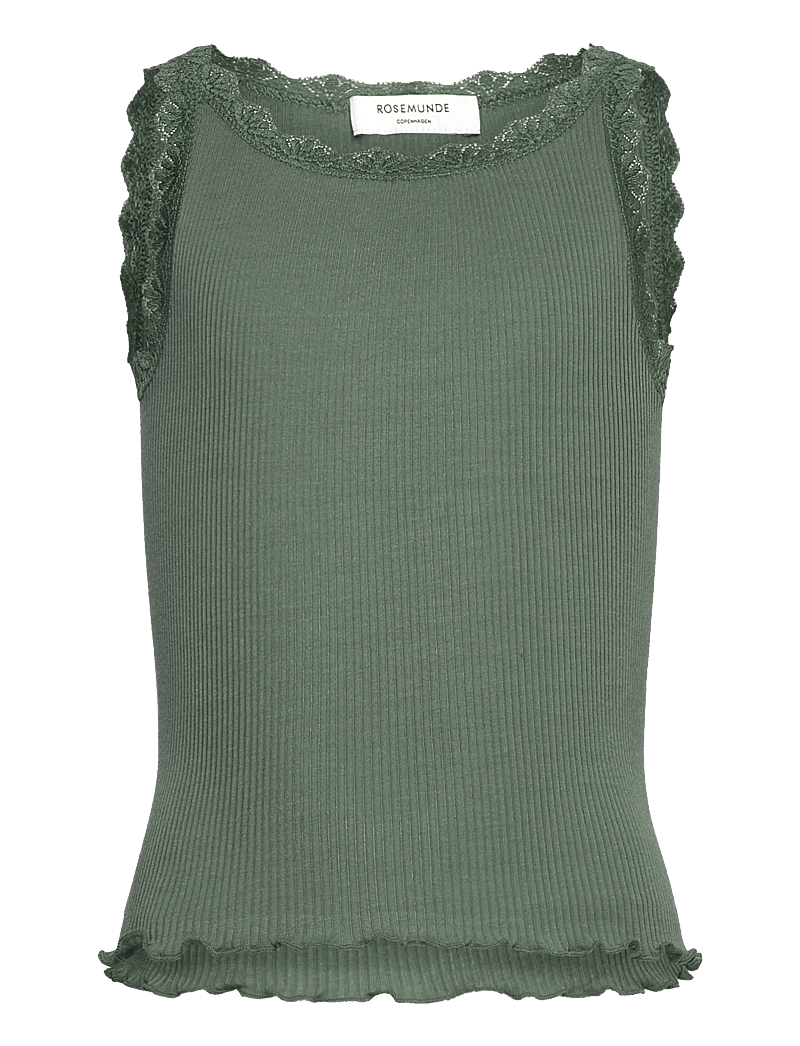 Rosemunde Kids - RKBalta Modal SL Short Lace Top - tanktops - laurel wreath - 0