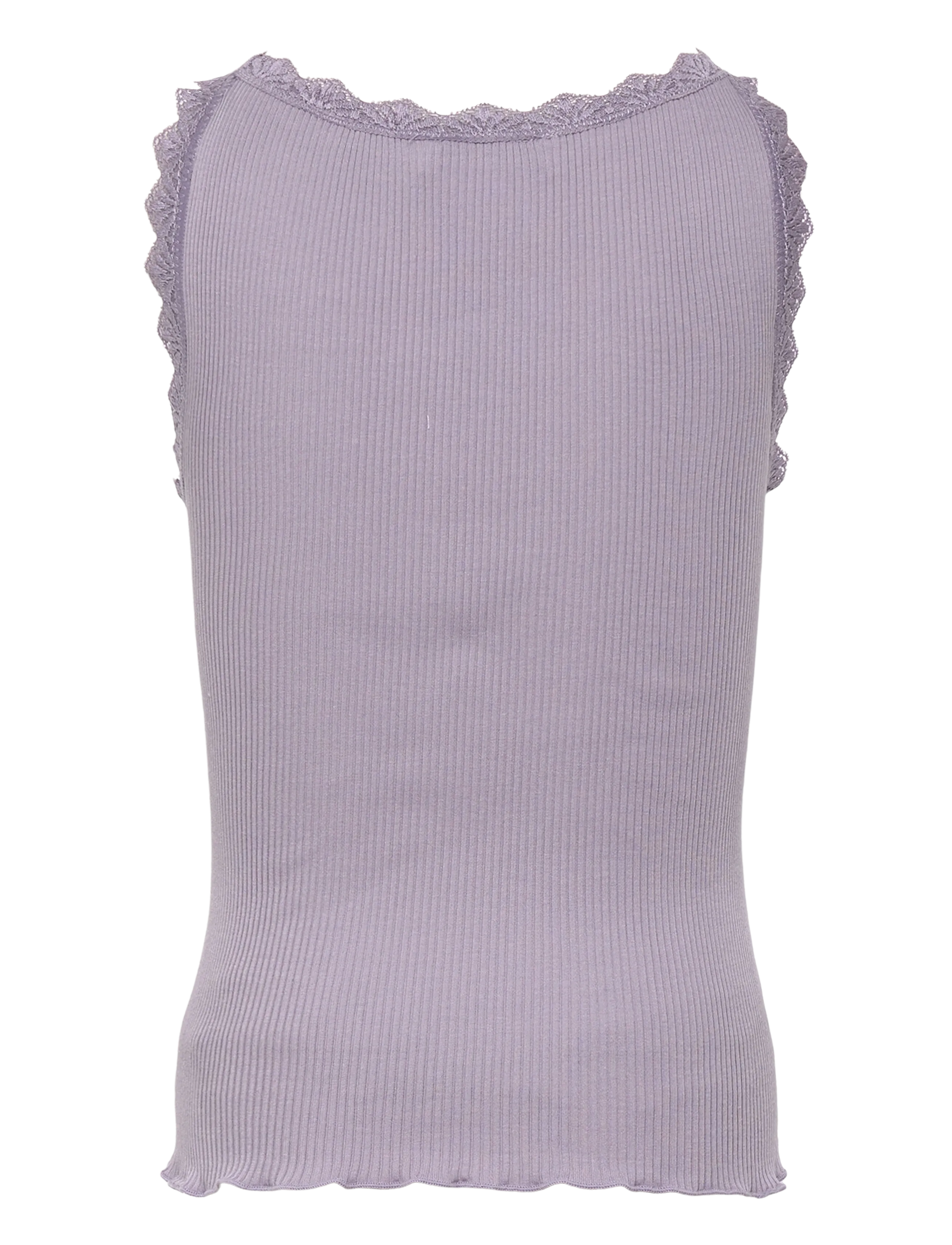 Rosemunde Kids - RKBalta Modal SL Short Lace Top - débardeurs - lavender grey - 1