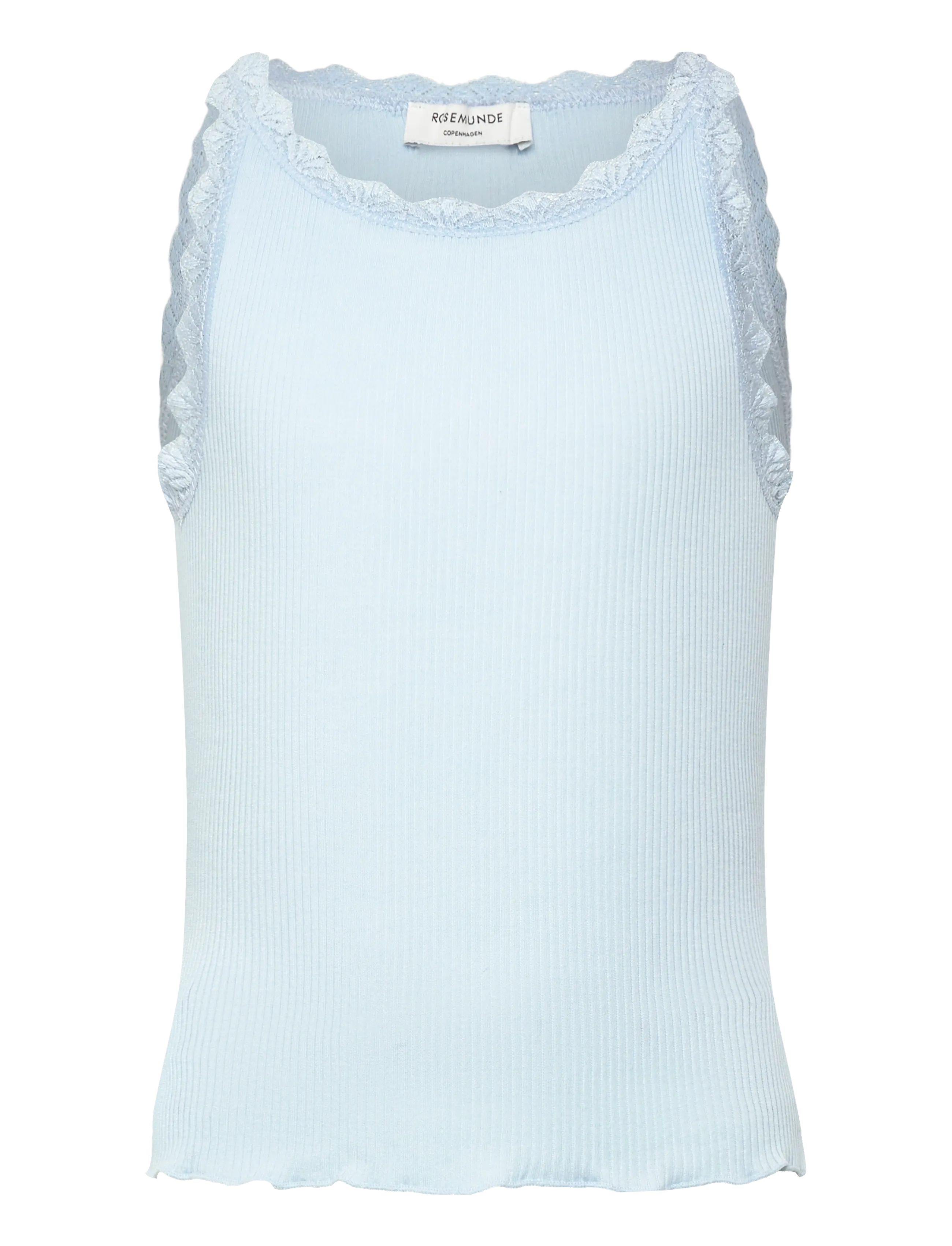 Rosemunde Kids Rkbalta Modal Sl Short Lace Top, 152, T-shirts, Blau - Sleeveless, Kinder