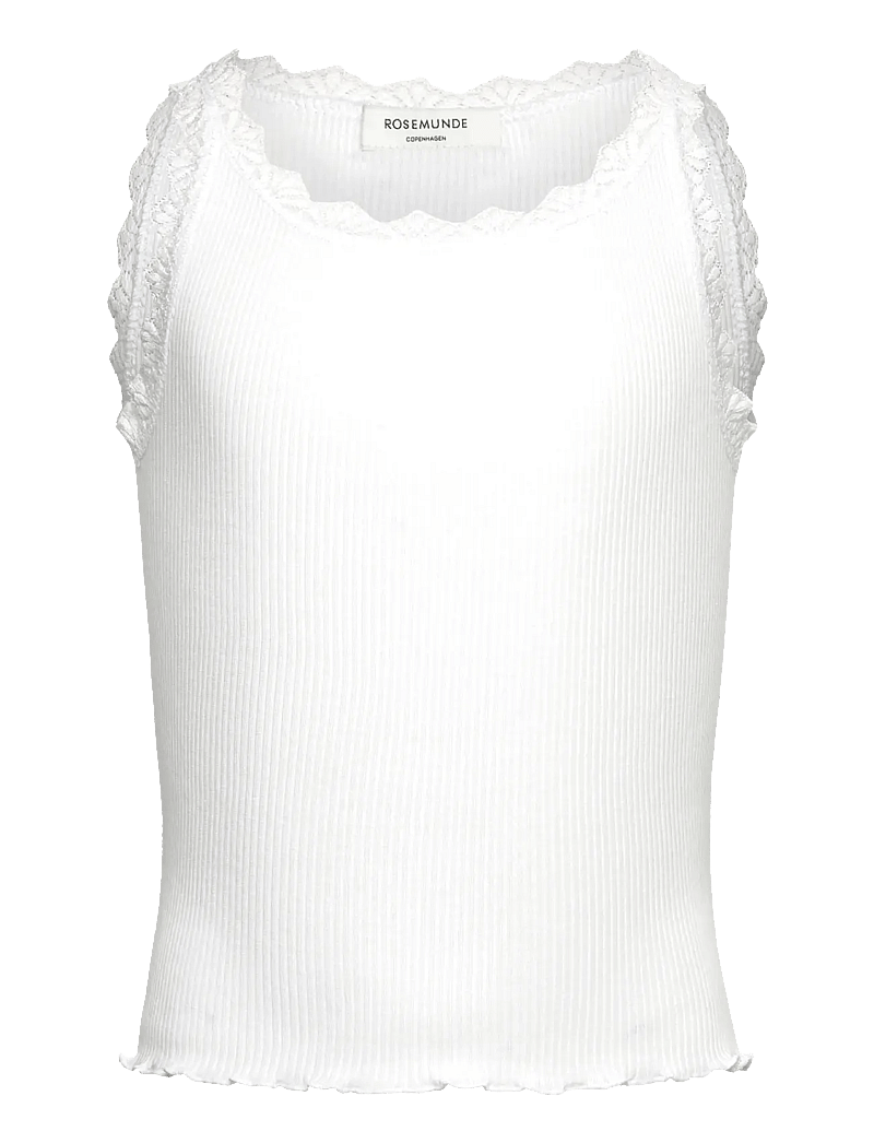 Rosemunde Kids - RKBalta Modal SL Short Lace Top - tanktops - new white - 0