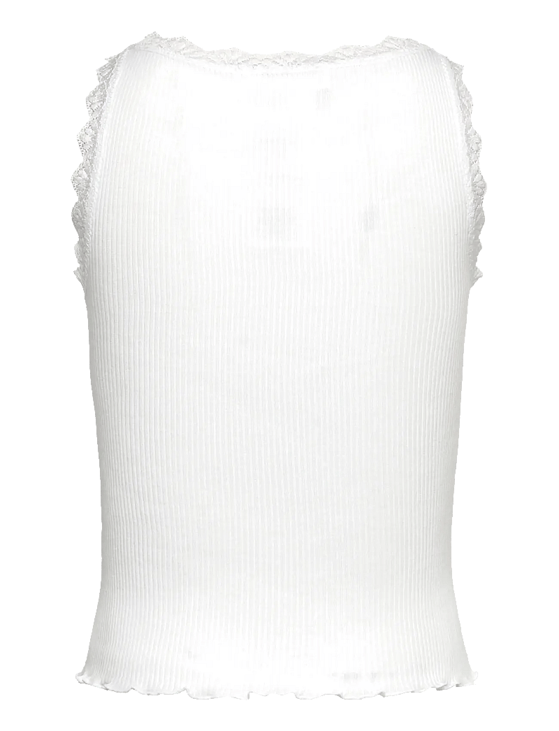 Rosemunde Kids - RKBalta Modal SL Short Lace Top - tanktops - new white - 1
