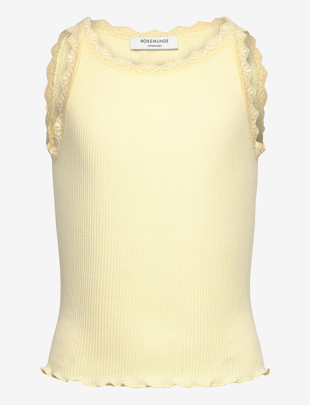 Rosemunde Kids - RKBalta SL Short Lace Top - Ærmeløs undertrøje - pastel yellow - 0