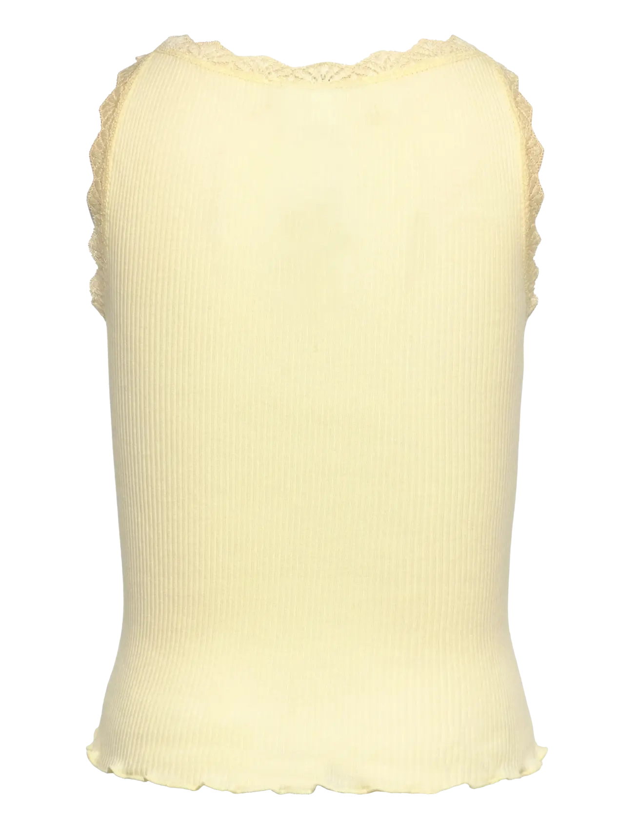 Rosemunde Kids - RKBalta Modal SL Short Lace Top - Ærmeløs undertrøje - pastel yellow - 1