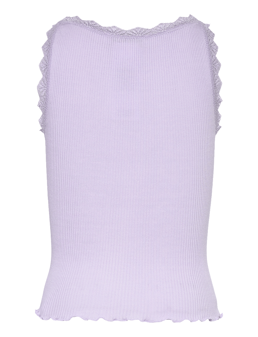 Rosemunde Kids - RKBalta Modal SL Short Lace Top - tanktops - purple heather - 1