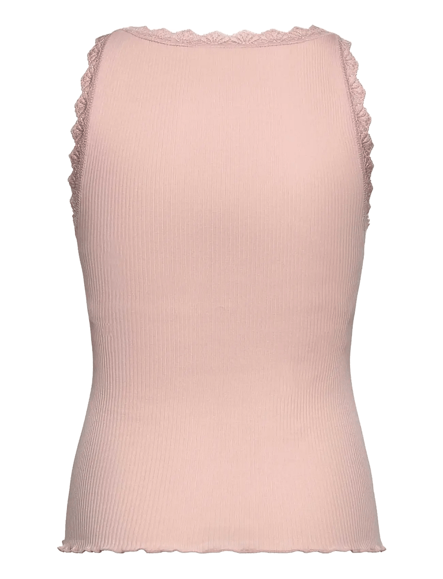 Rosemunde Kids - RKBalta Modal SL Short Lace Top - tanktops - rose smoke - 1