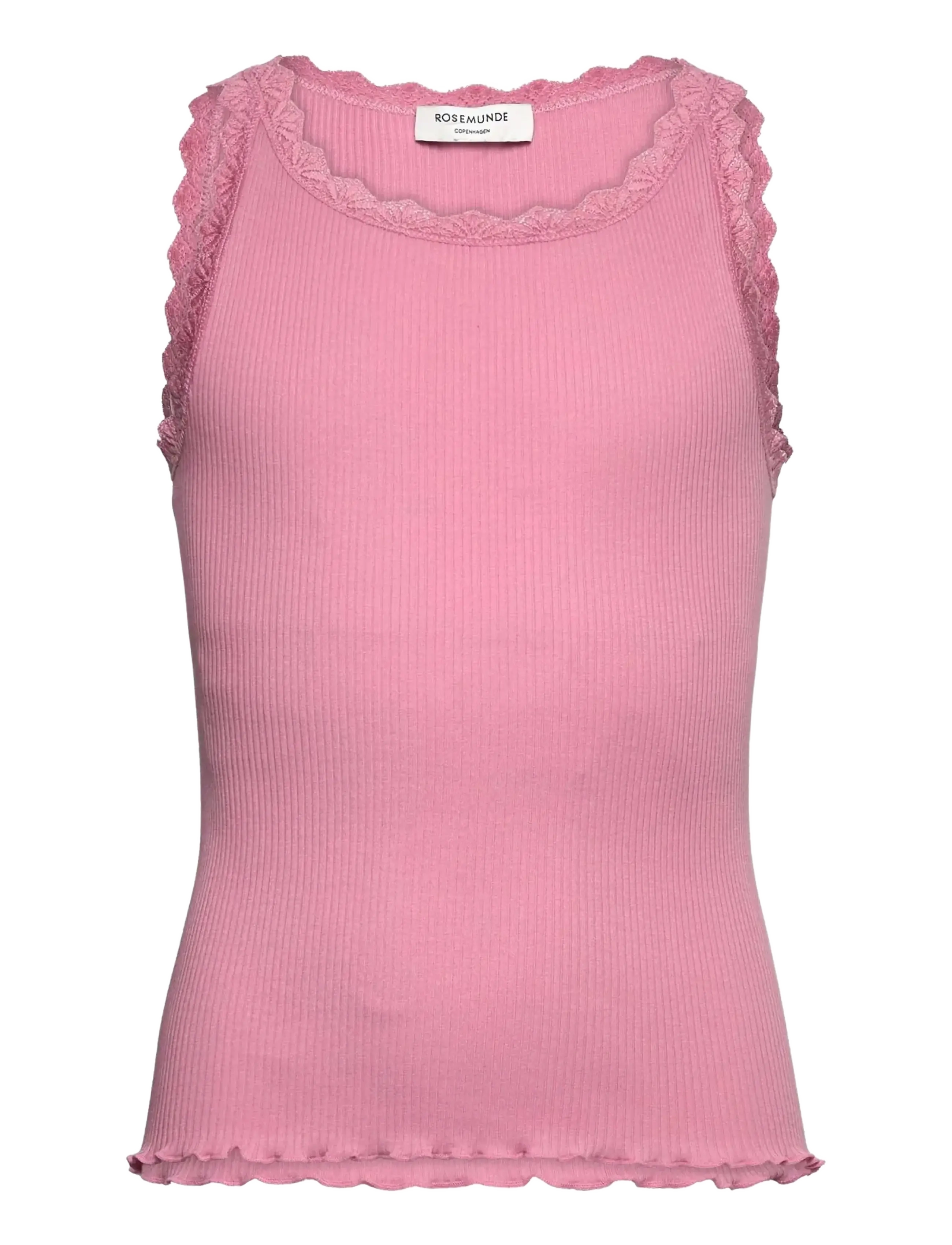 Rosemunde Kids RKBalta SL Short Lace Top - Tøj - SEA PINK / pink/rose