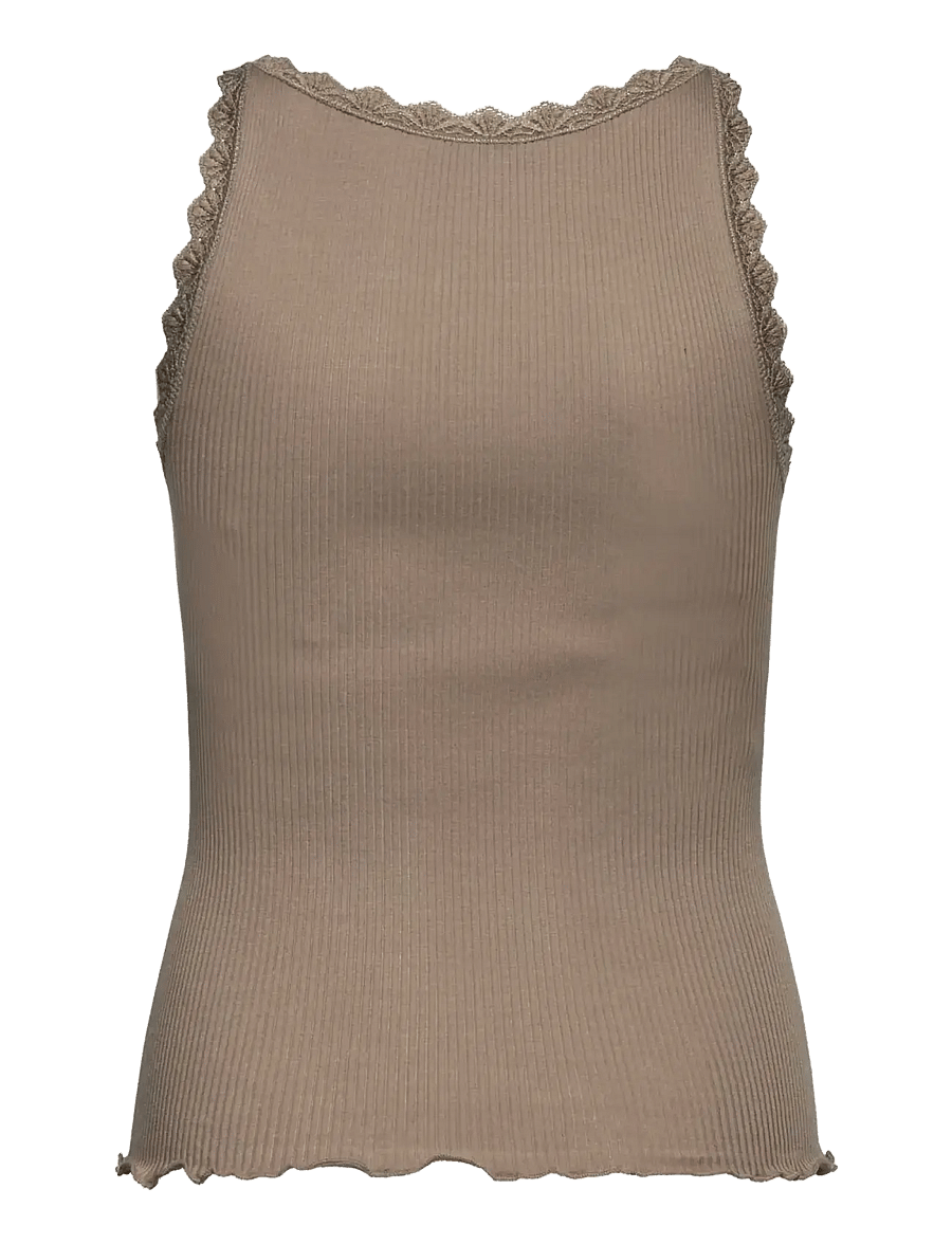 Rosemunde Kids - RKBalta Modal SL Short Lace Top - tanktops - walnut - 1
