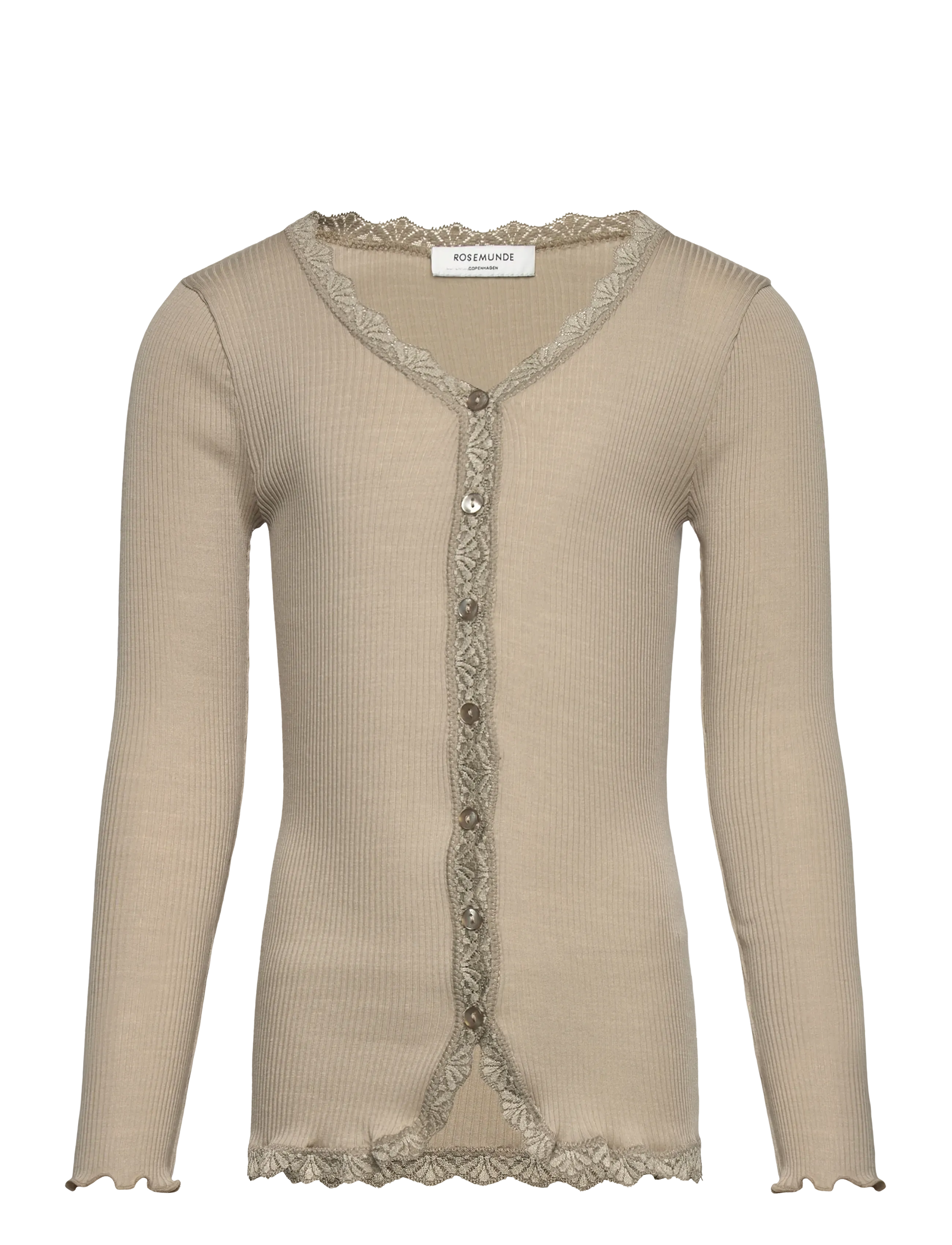 ROSEMUNDE Kinder Rkbalta Modal Ls Strickjacke Cardigan Beige - 140 - Kinder