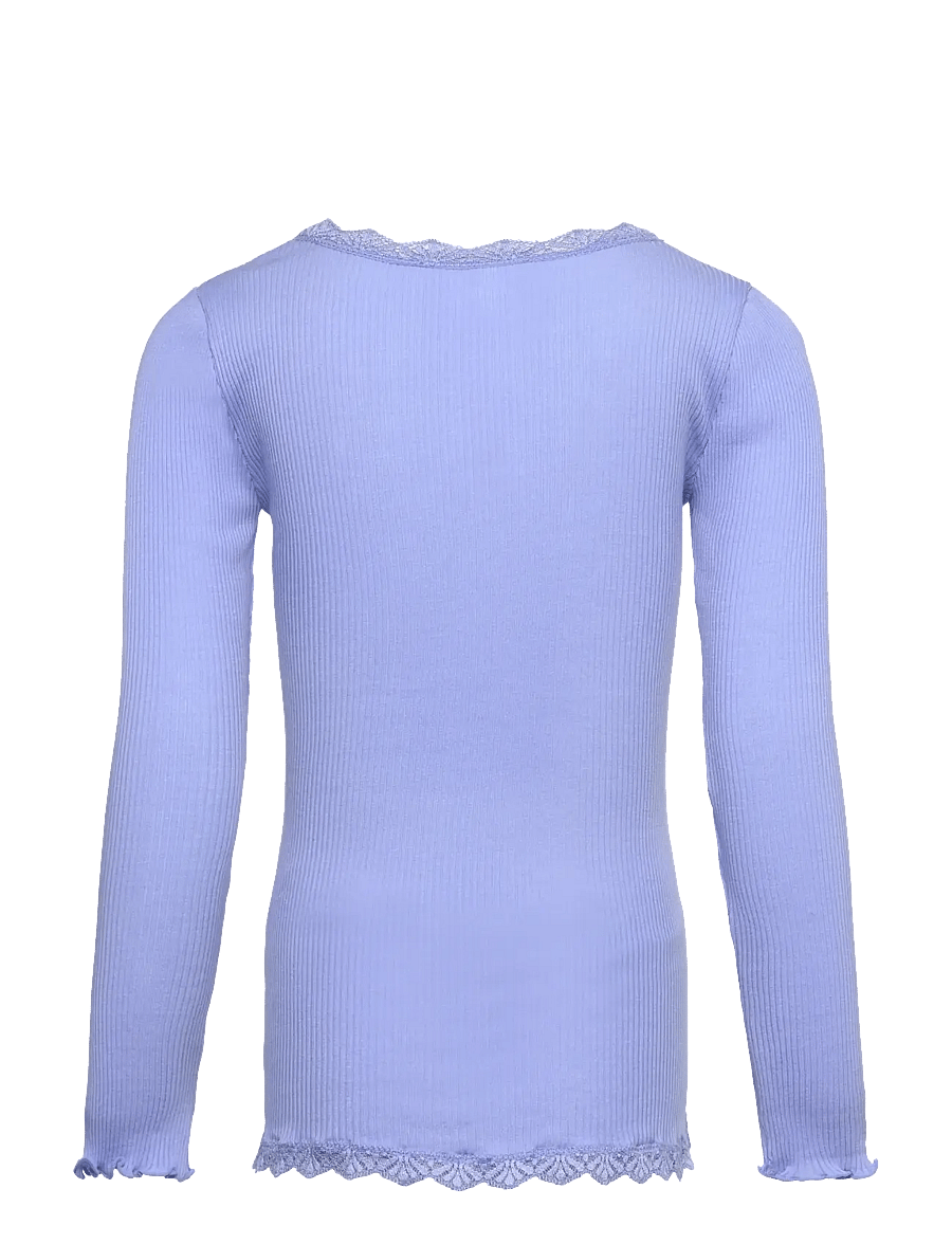 Rosemunde Kids - RKBalta Modal LS Lace Cardigan - cardigans - blue heaven - 1