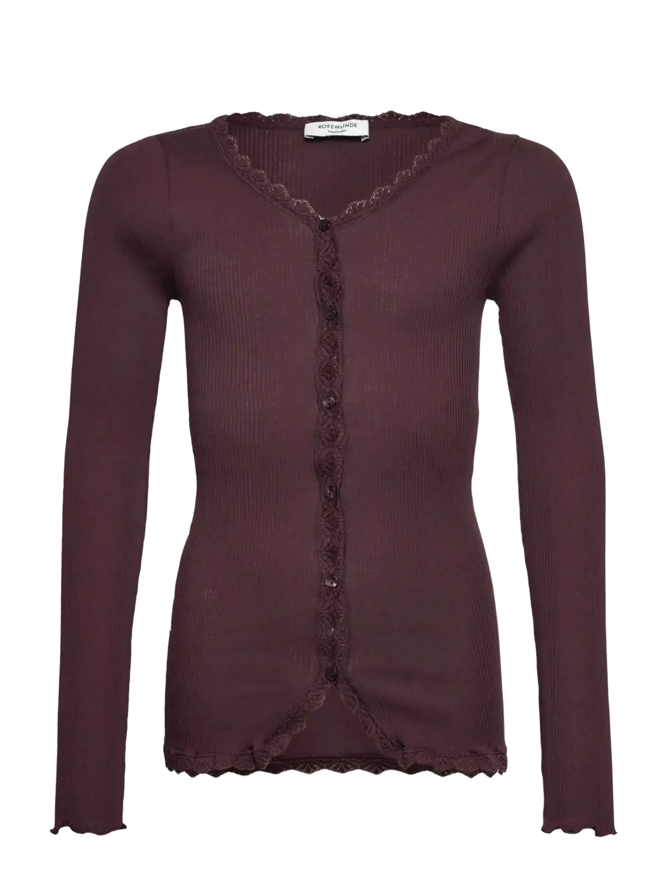 Rosemunde Kids RKBalta Modal LS Lace Cardigan - Rosemunde - GANACHE / brown