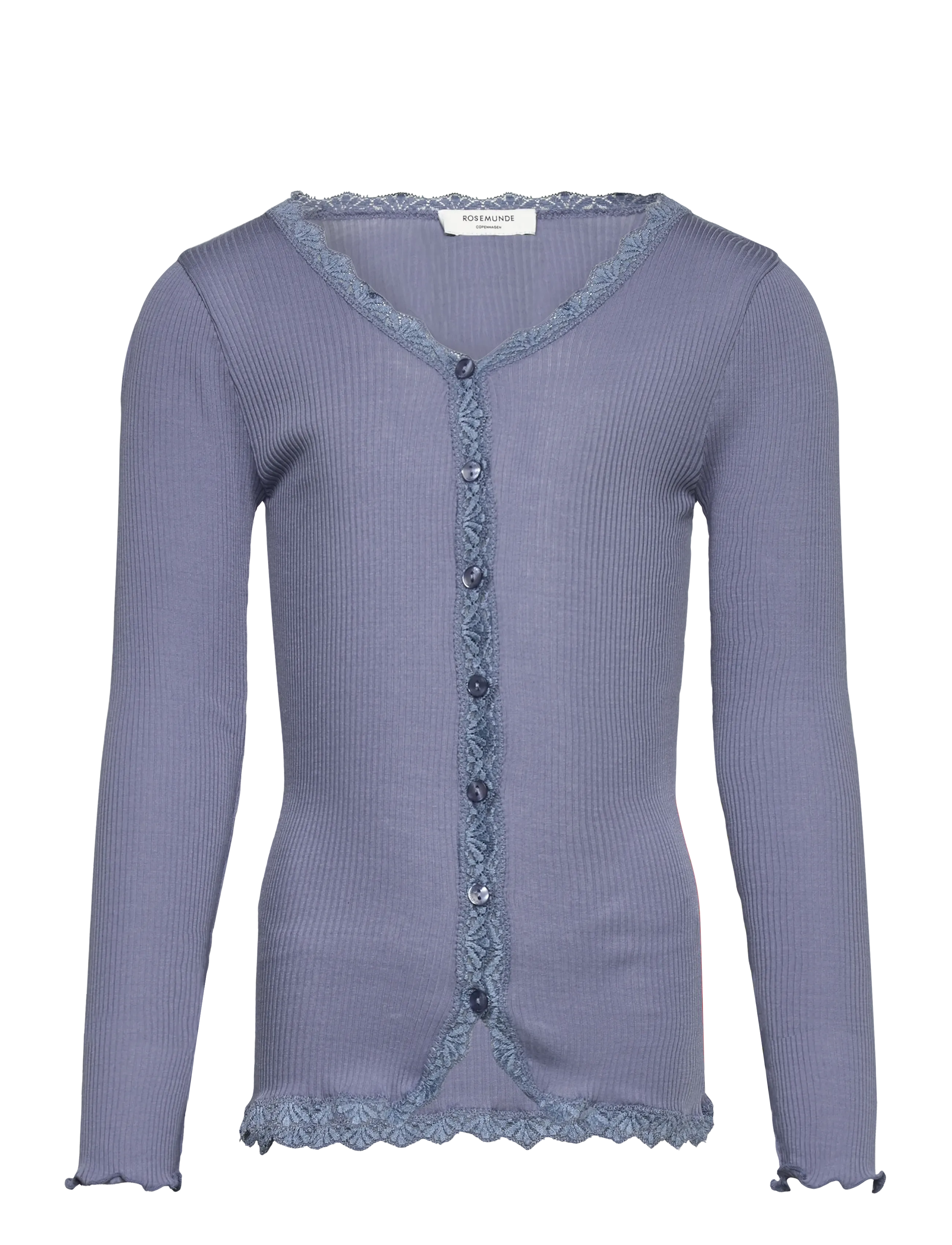 Rosemunde Kids RKBalta Modal LS Lace Cardigan - Strik - INFINITY / blue