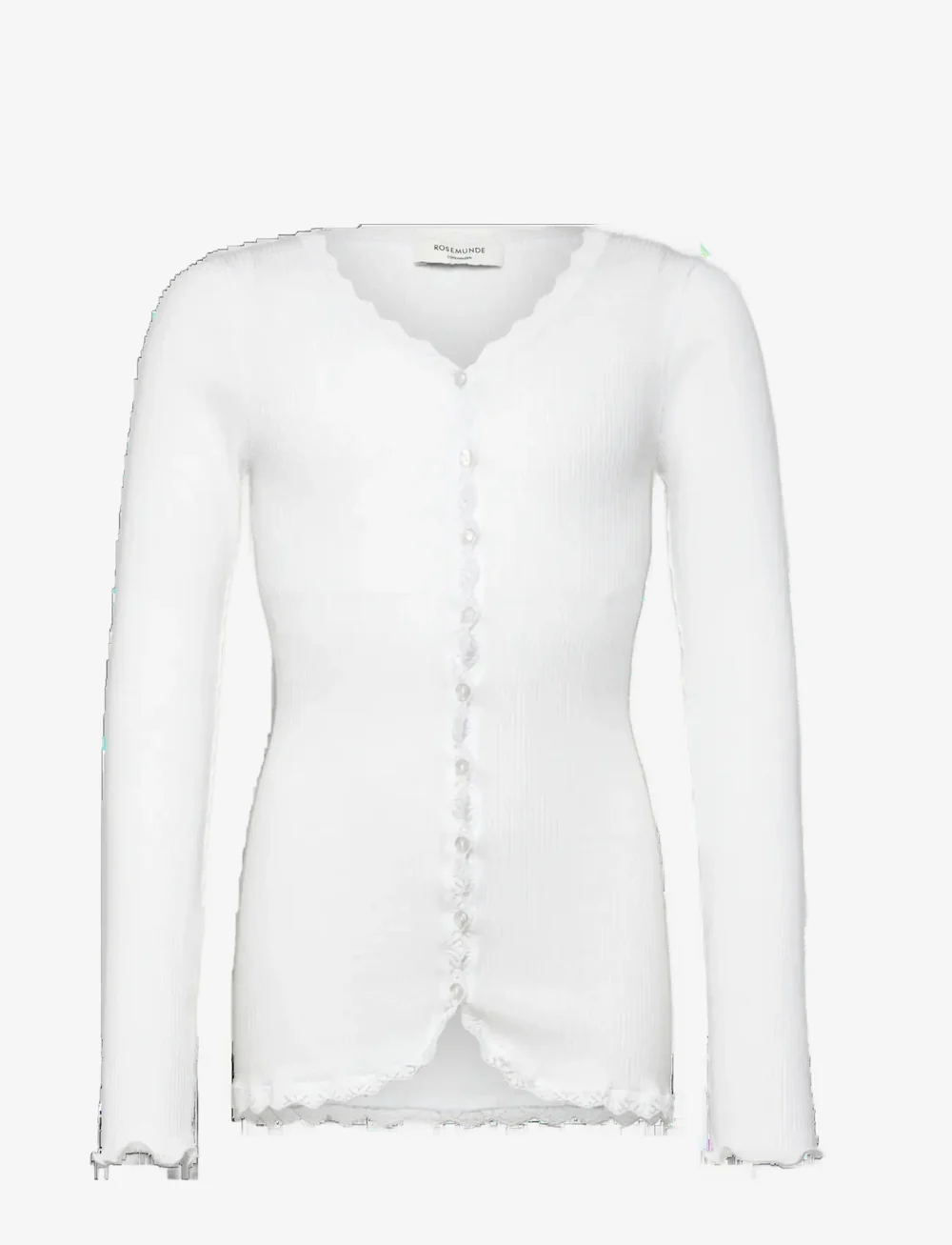 Rosemunde Kids - RKBalta Modal LS Lace Cardigan - cardigans - new white - 1