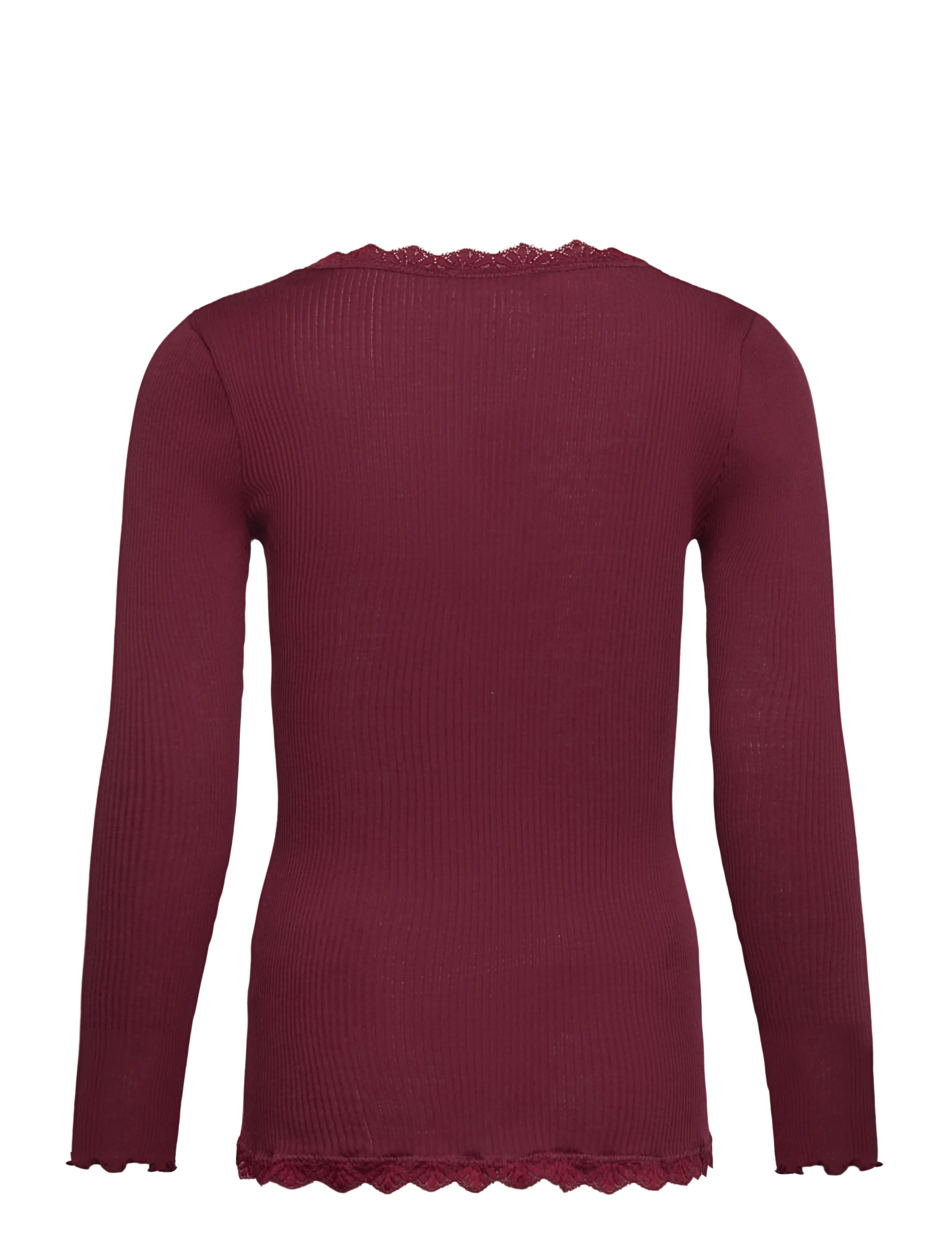 Rosemunde Kids - RKBalta Modal LS Lace Cardigan - cardigans - tawny port - 1