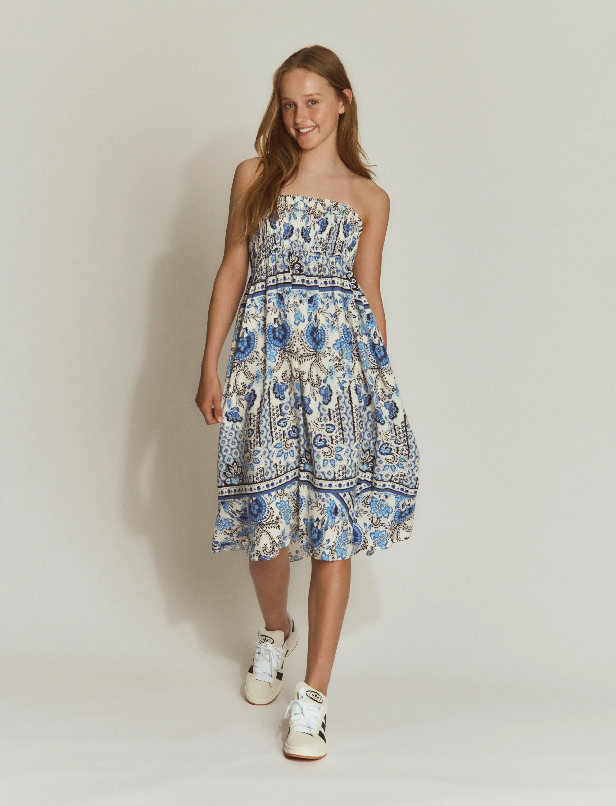 Rosemunde Kids - RKElif Long Skirt - maxi-pils - blue boho print - 4