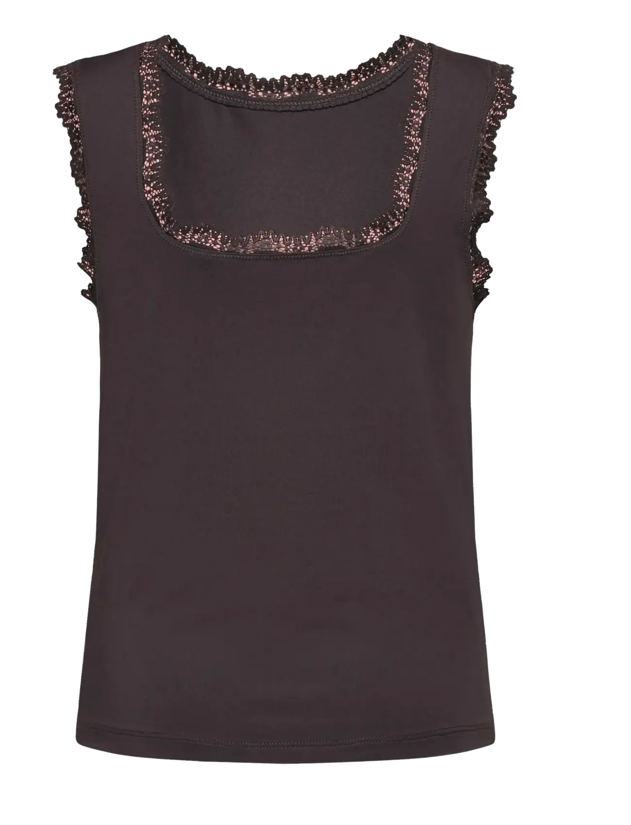 Rosemunde Kids - RKBillie SL Square Lace Top - tanktops - ganache - 1