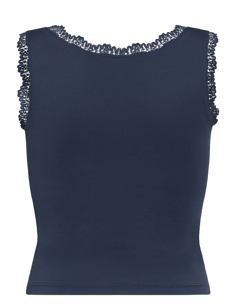 Rosemunde Kids - RKBillie SL Square Lace Top - linnen - insignia blue - 2