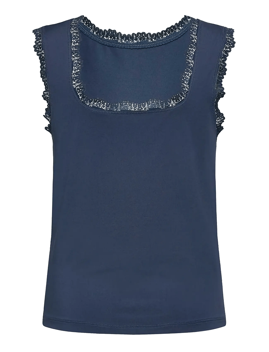 Rosemunde Kids - RKBillie SL Square Lace Top - tanktops - insignia blue - 2