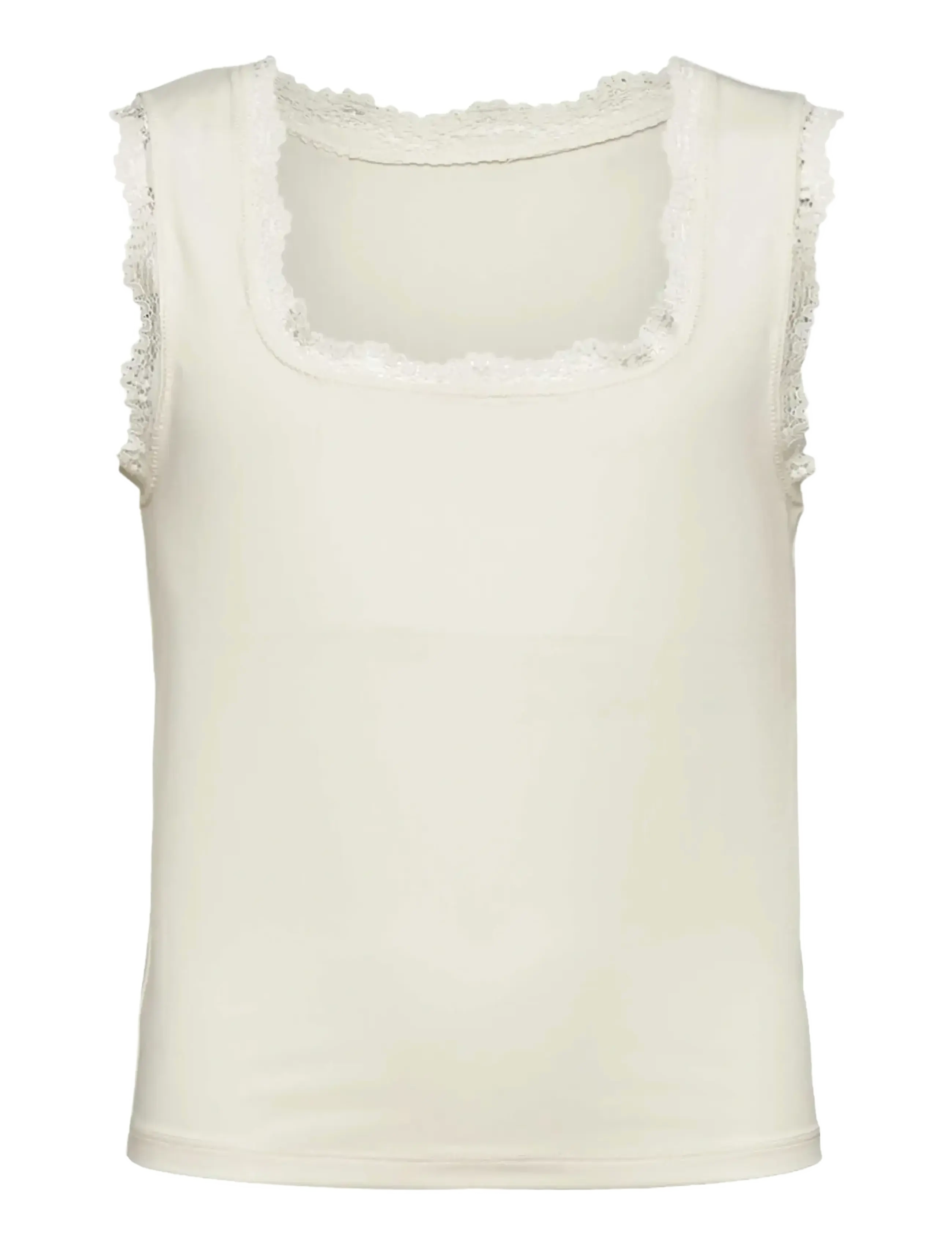 Rosemunde Kids RKBillie SL Square Lace Top - Rosemunde - IVORY / cream