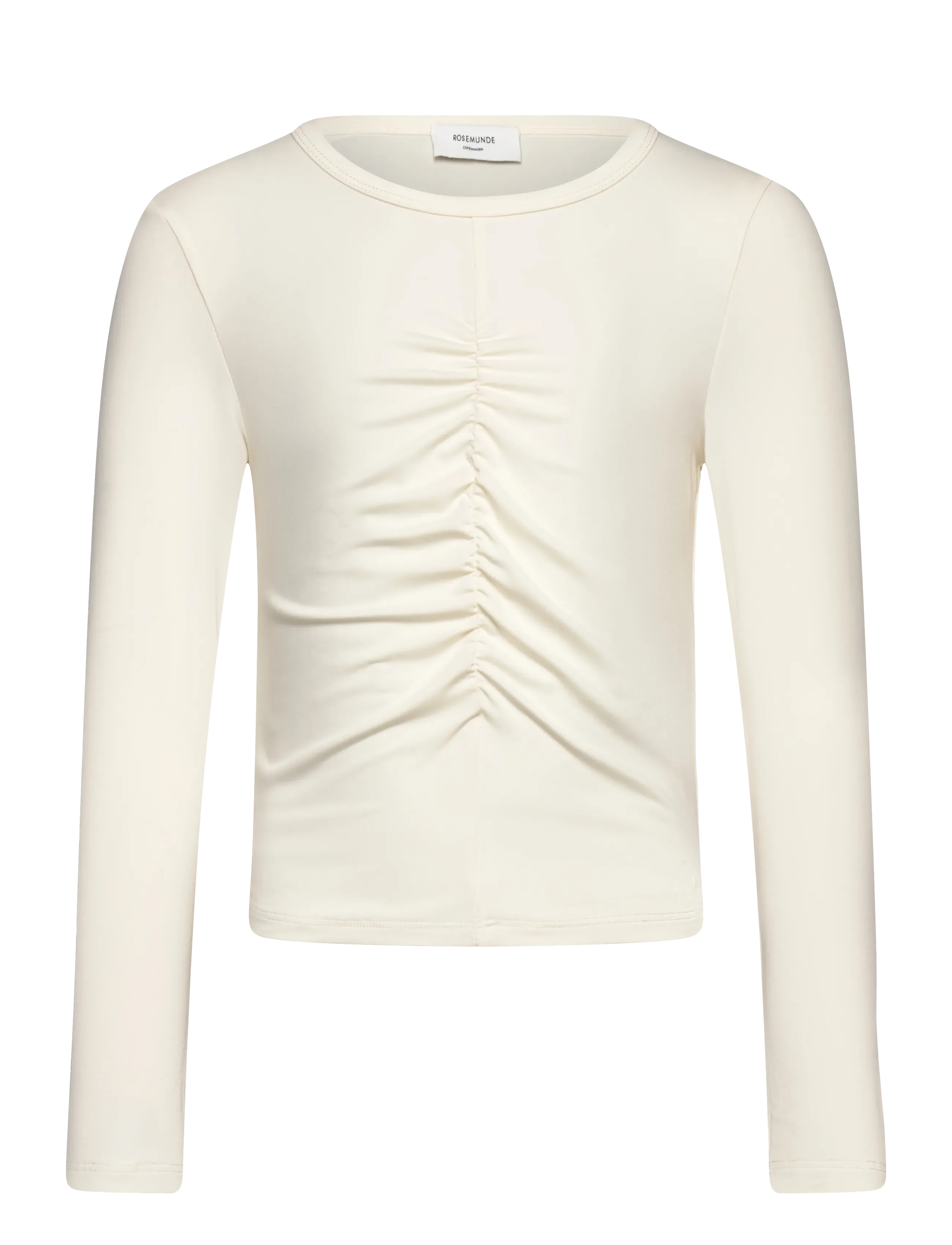 Rosemunde Kids Rkbillie Ls Short Wrinkle T-Shirt, 164, White, T-Shirts > Langærmede T-shirts, Børn